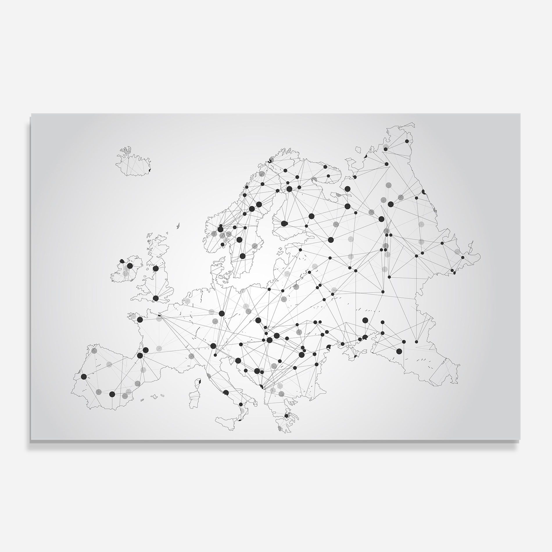 Europe Line Map mockup 0