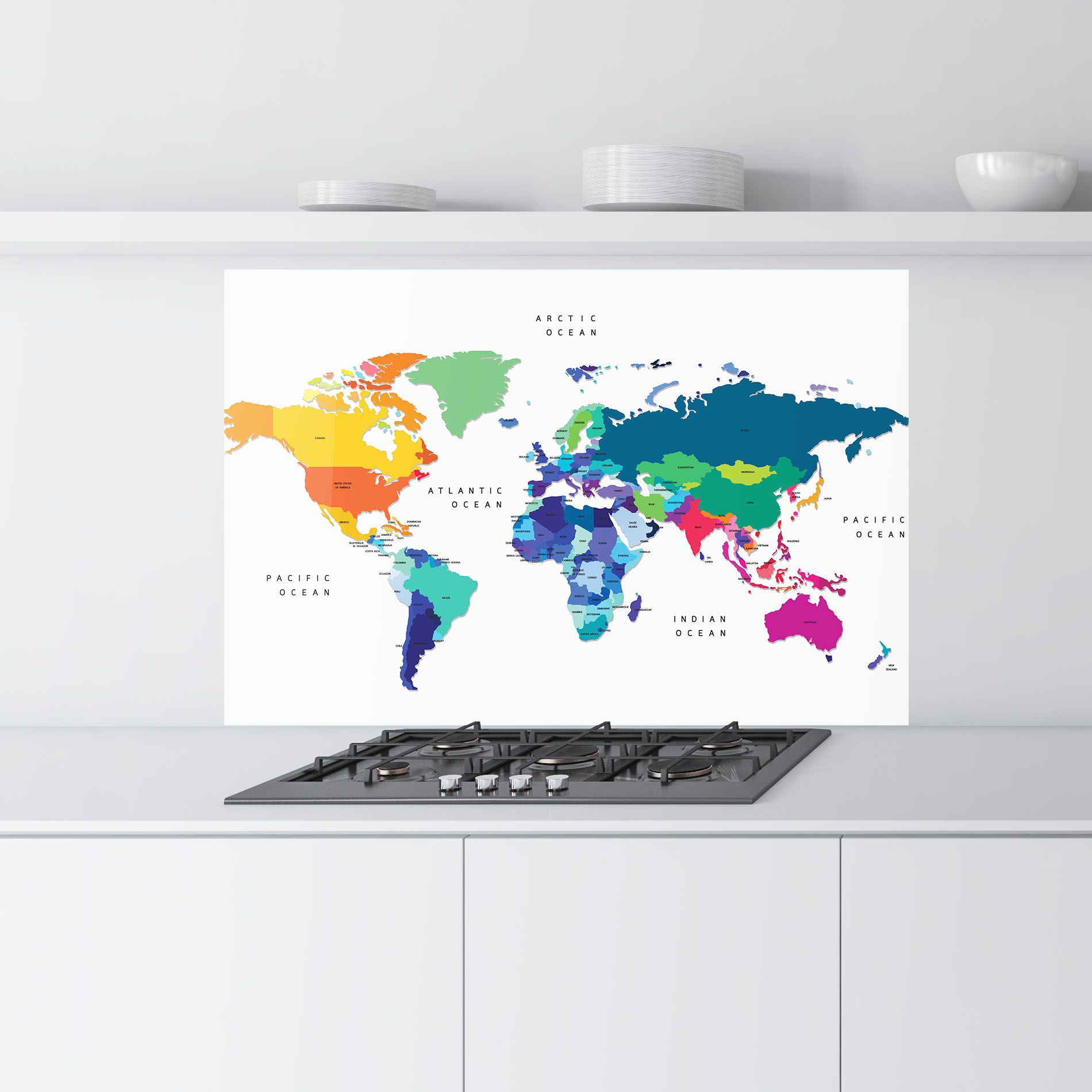 Colored Continents Map mockup 9