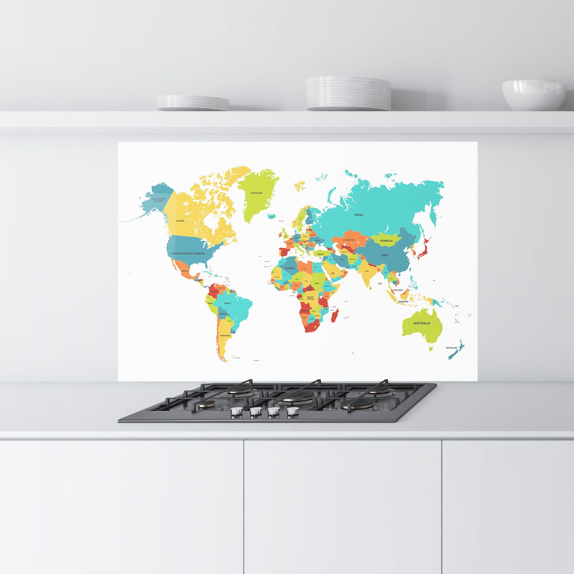Colorful World Map mockup 9