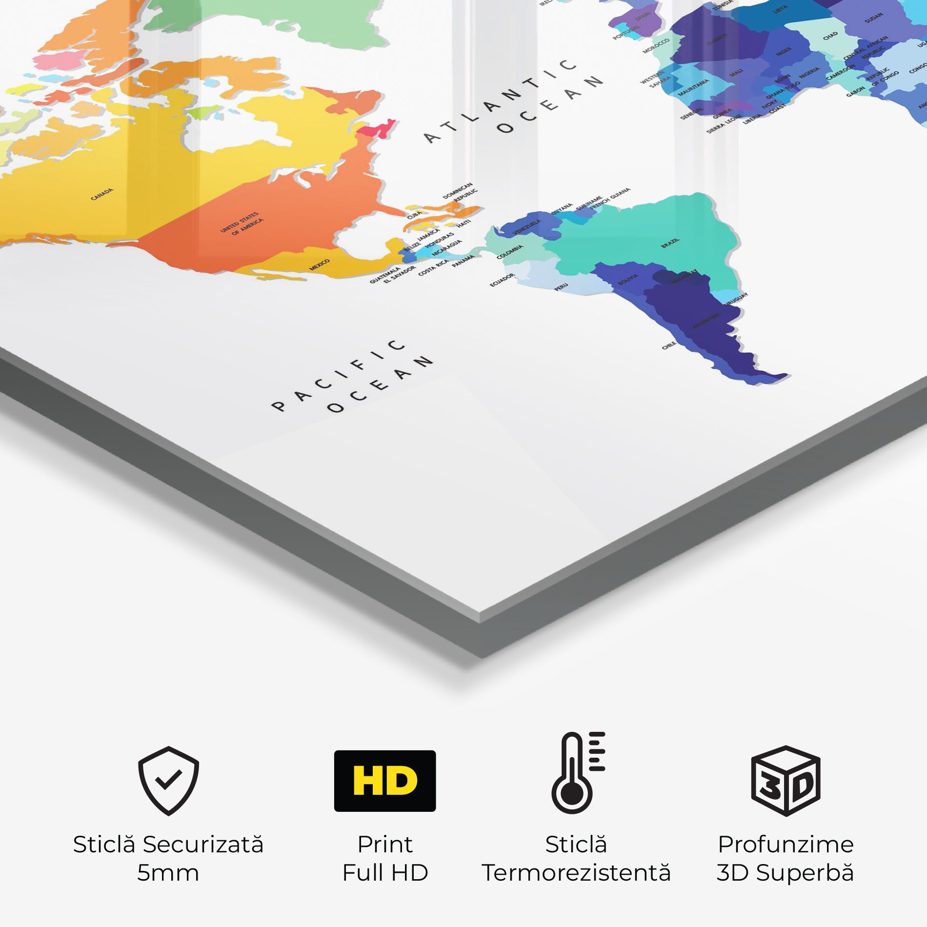 Colored Continents Map mockup 2