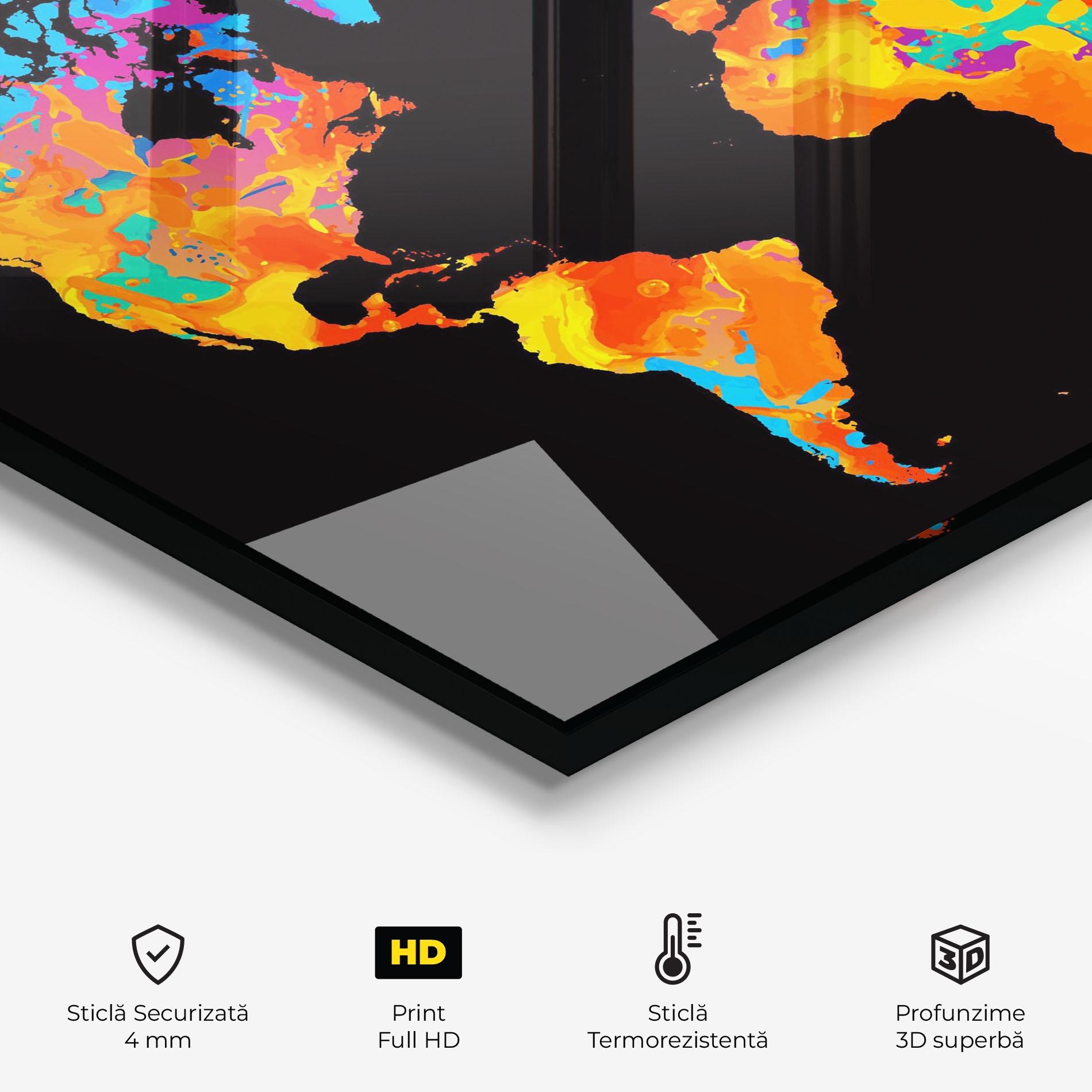 Panou Sticla Bucatarie Orange Blue World mockup 2