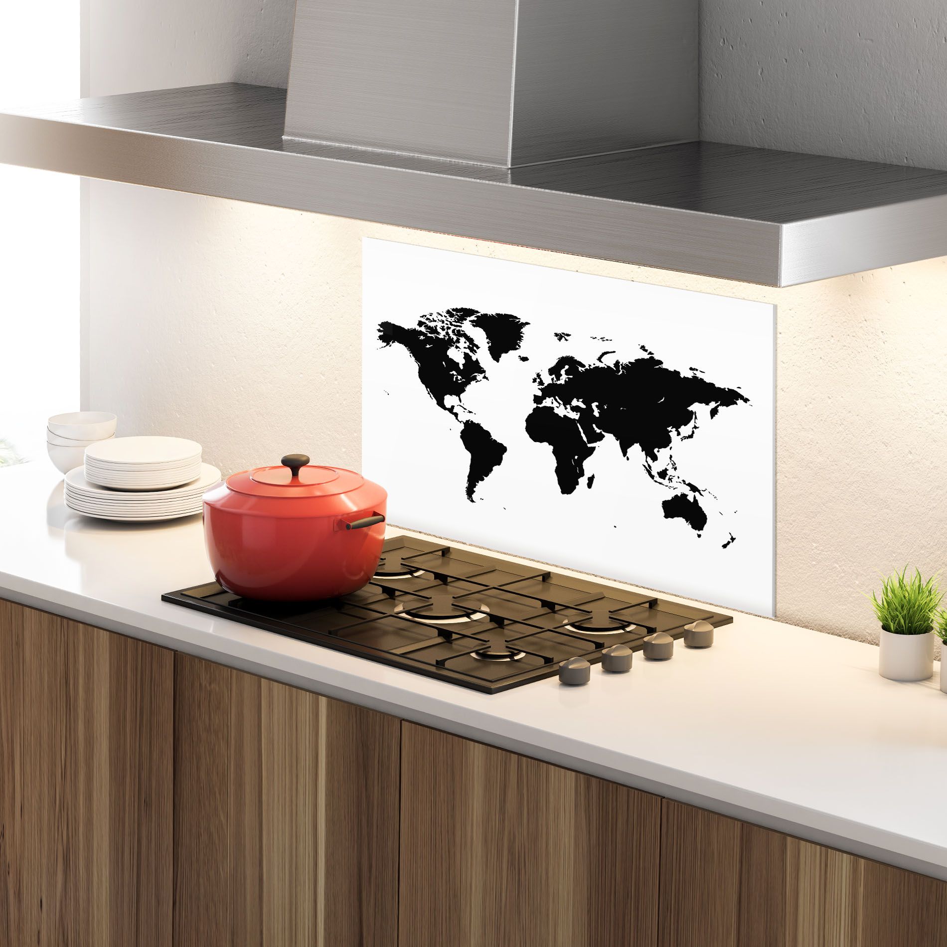 Black World Map mockup 4