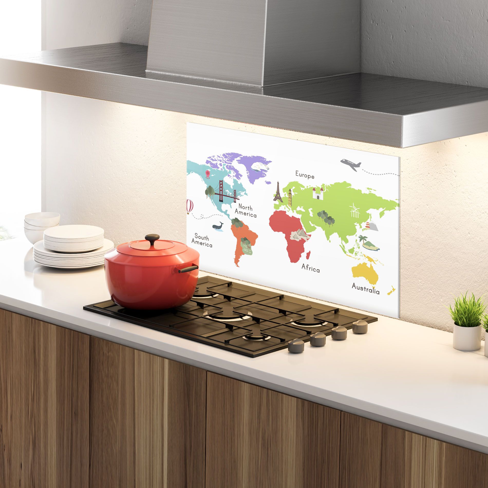 Colored World Map mockup 4