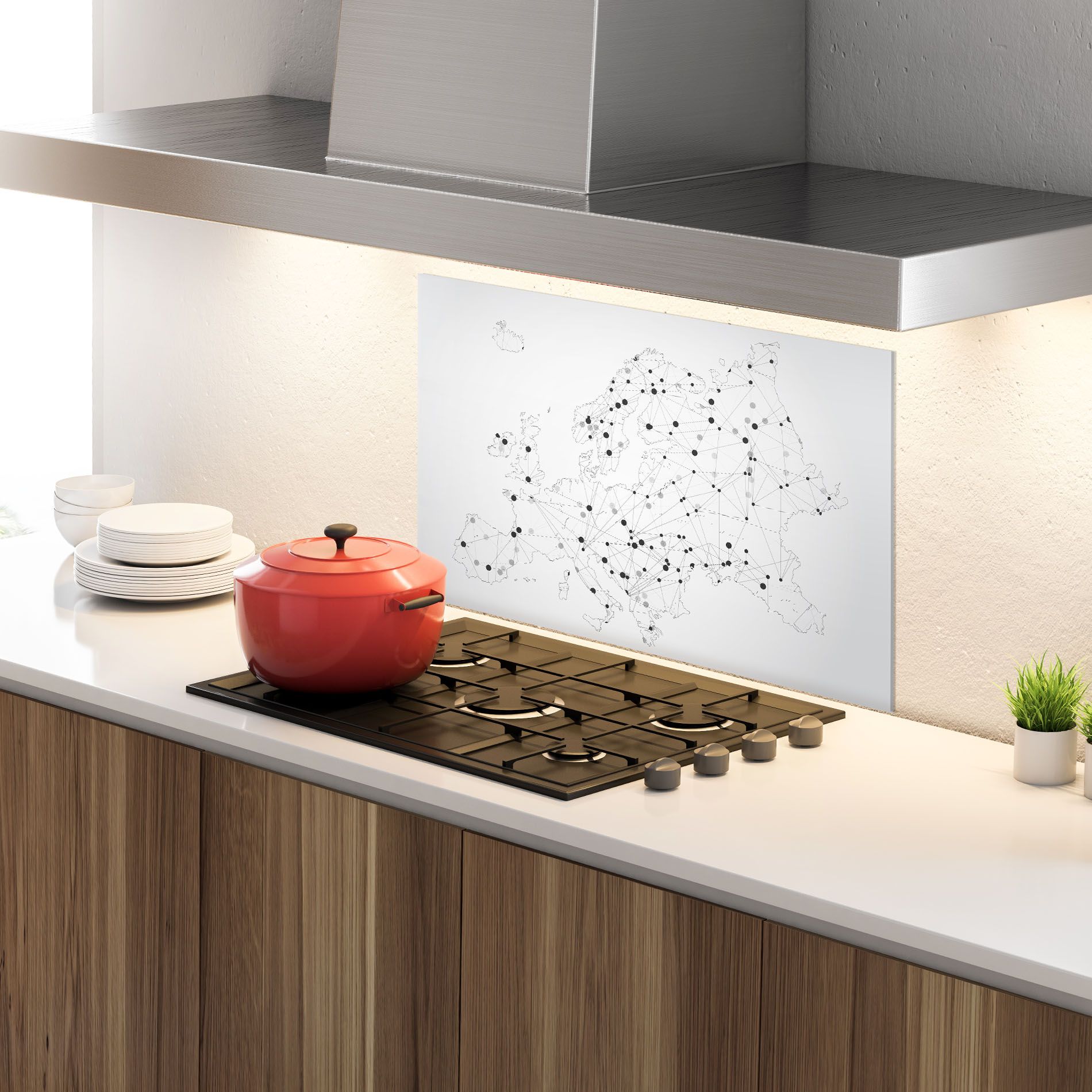 Europe Line Map mockup 4