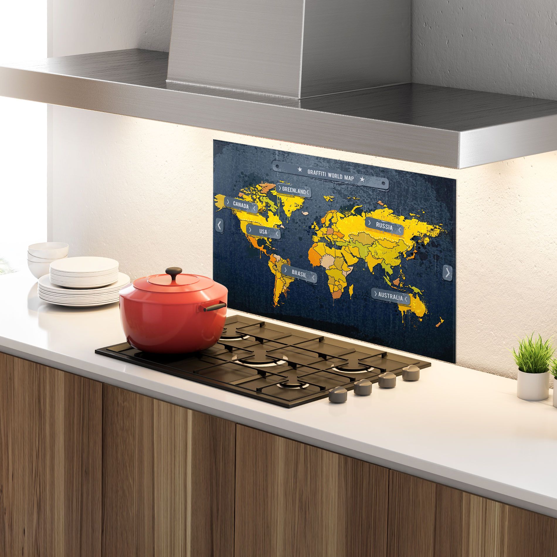 Graffiti World Map mockup 4