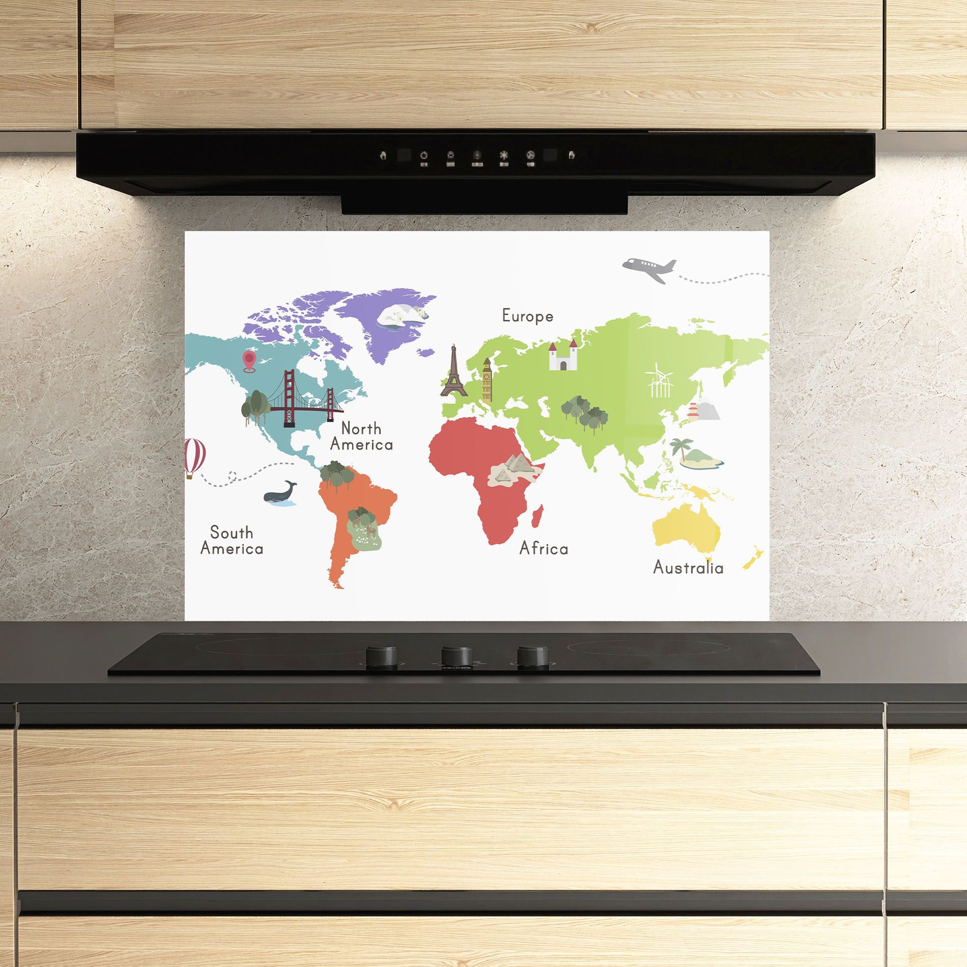 Colored World Map mockup 3