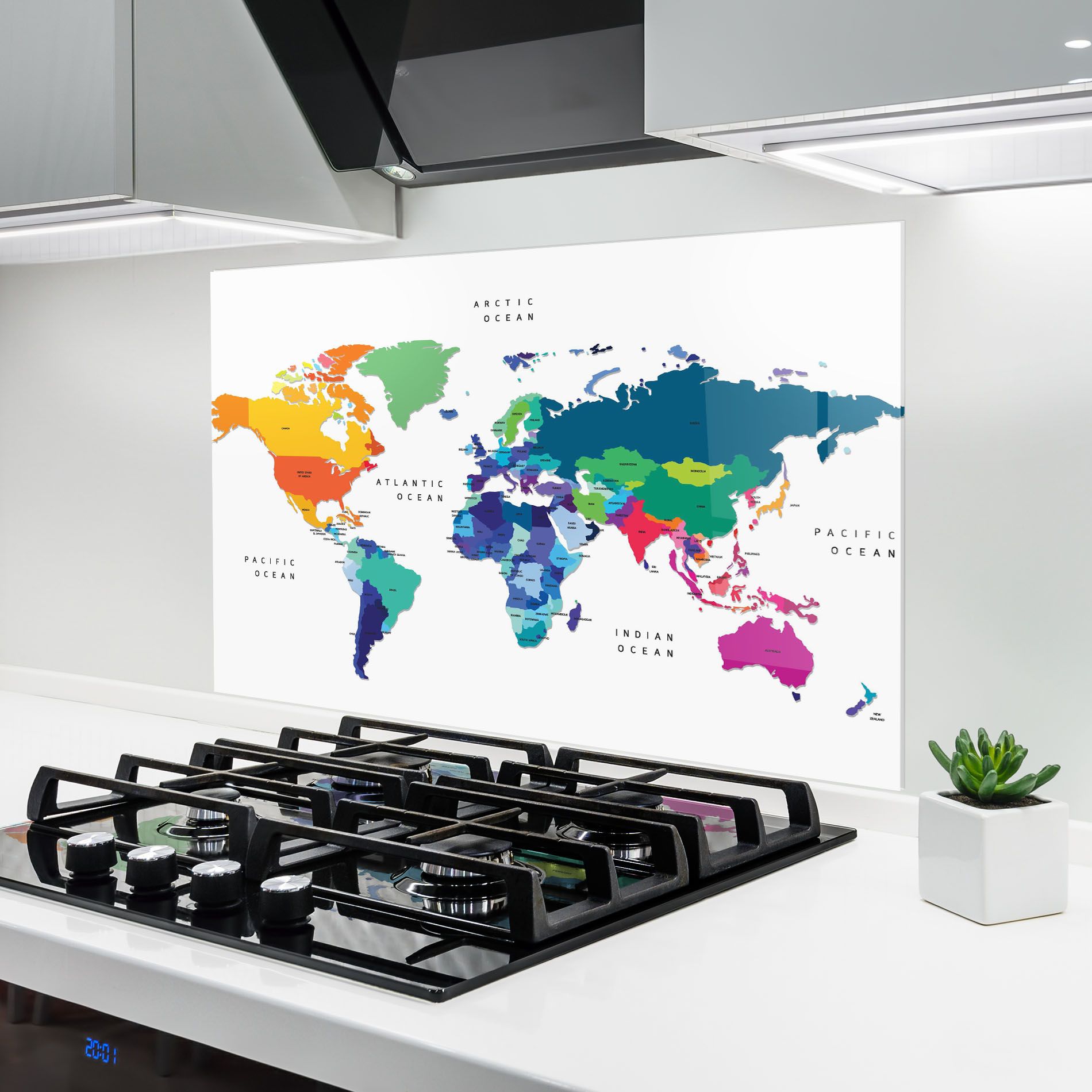 Colored Continents Map mockup 6