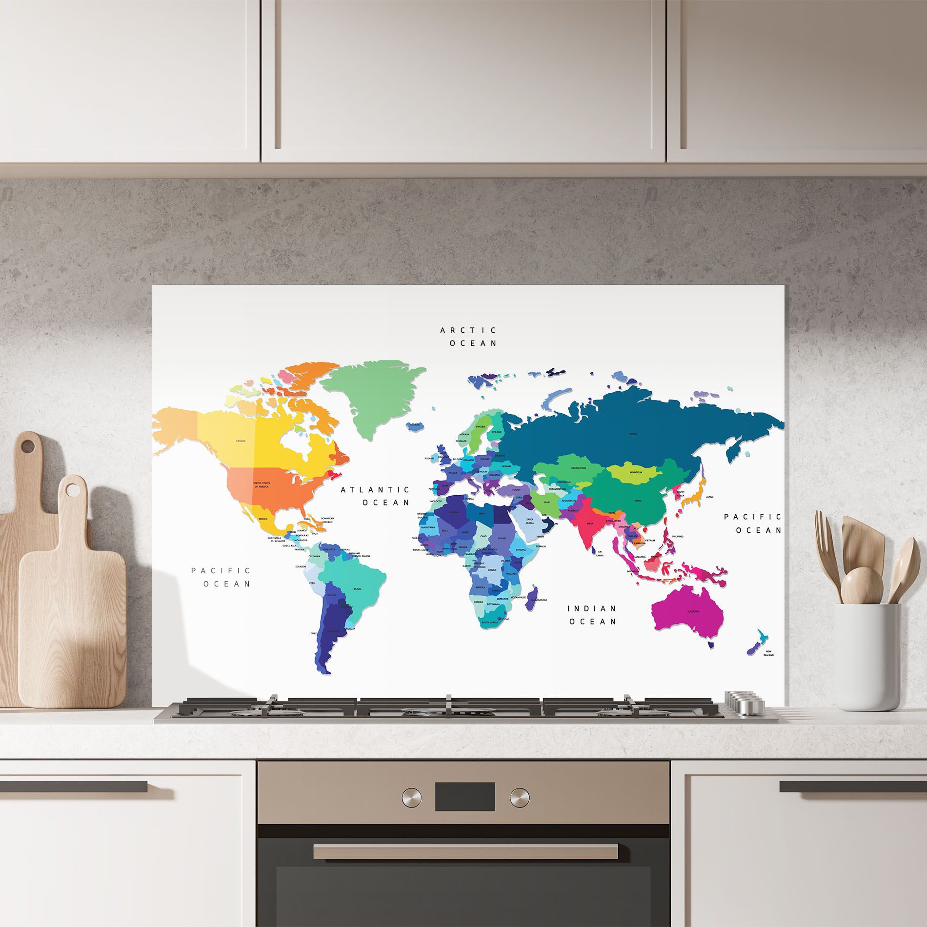 Colored Continents Map mockup 7