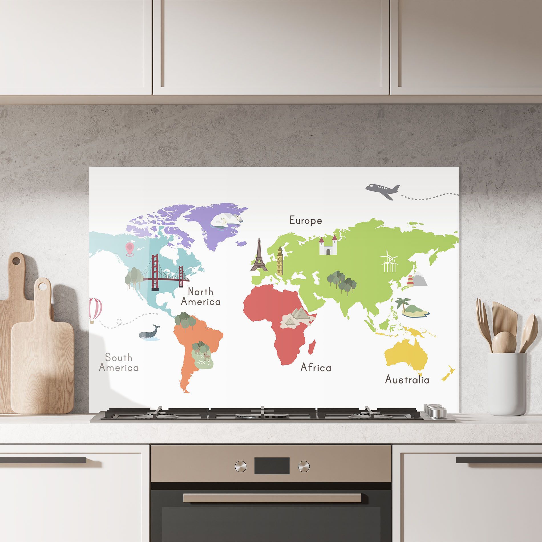 Colored World Map mockup 7