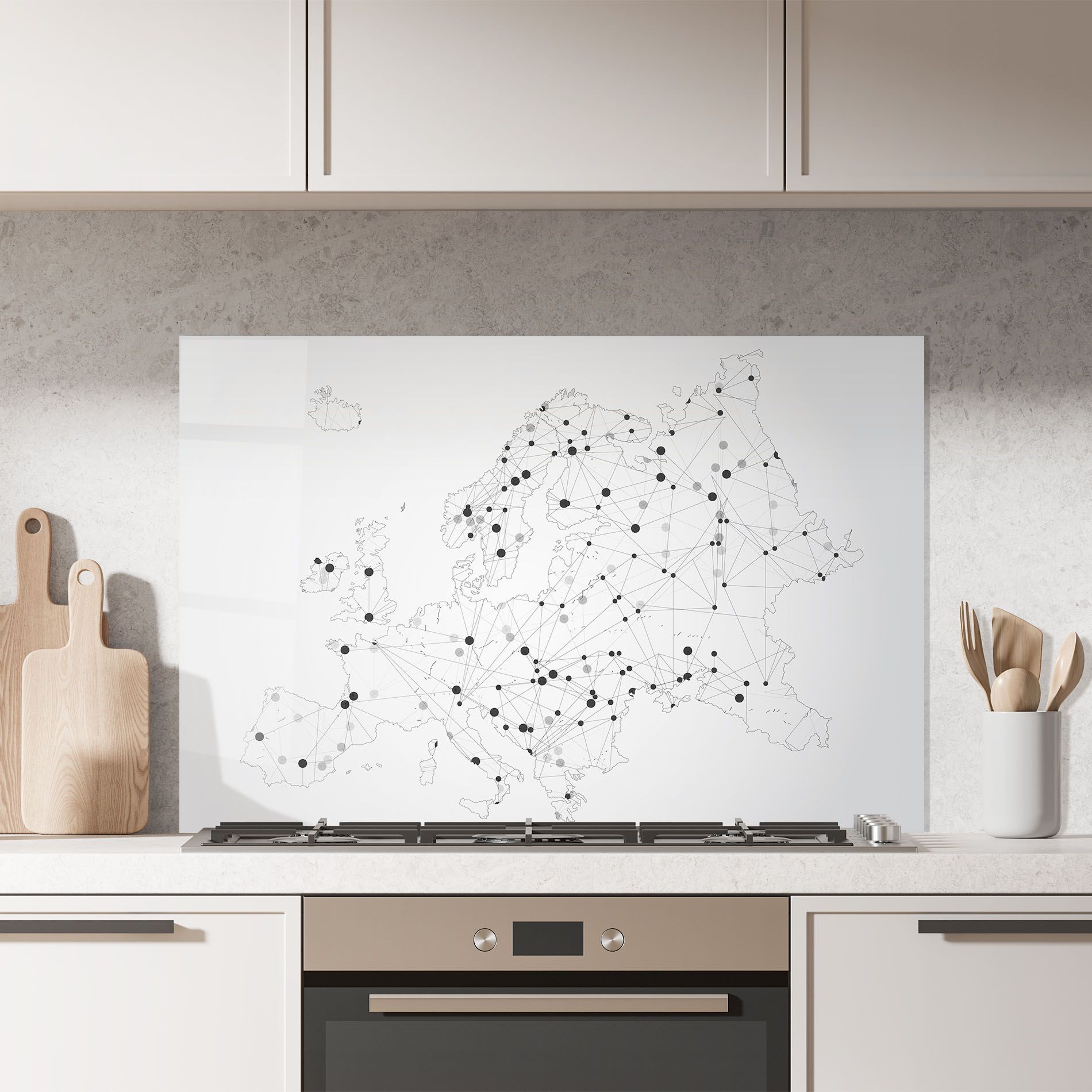 Europe Line Map mockup 7