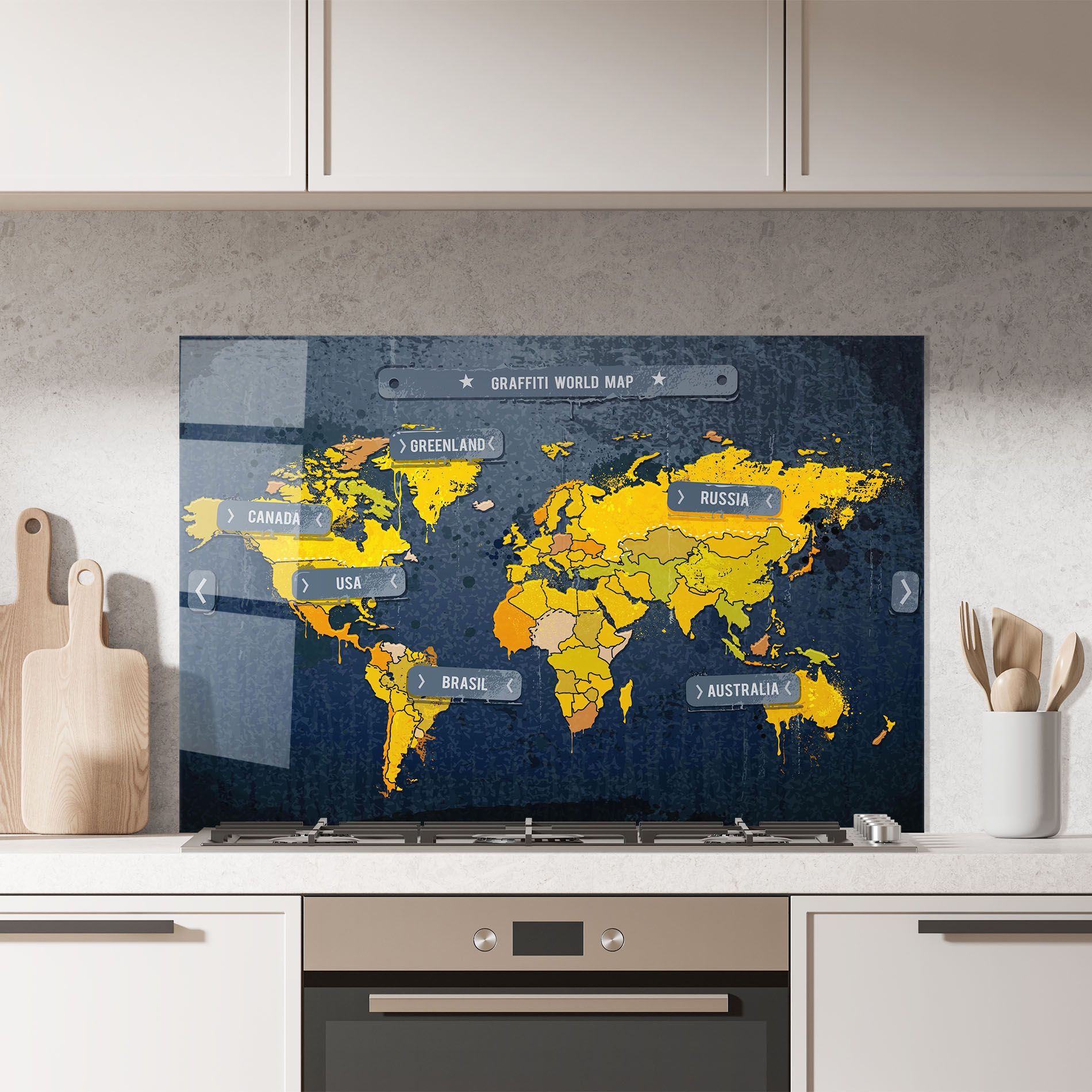 Graffiti World Map mockup 7