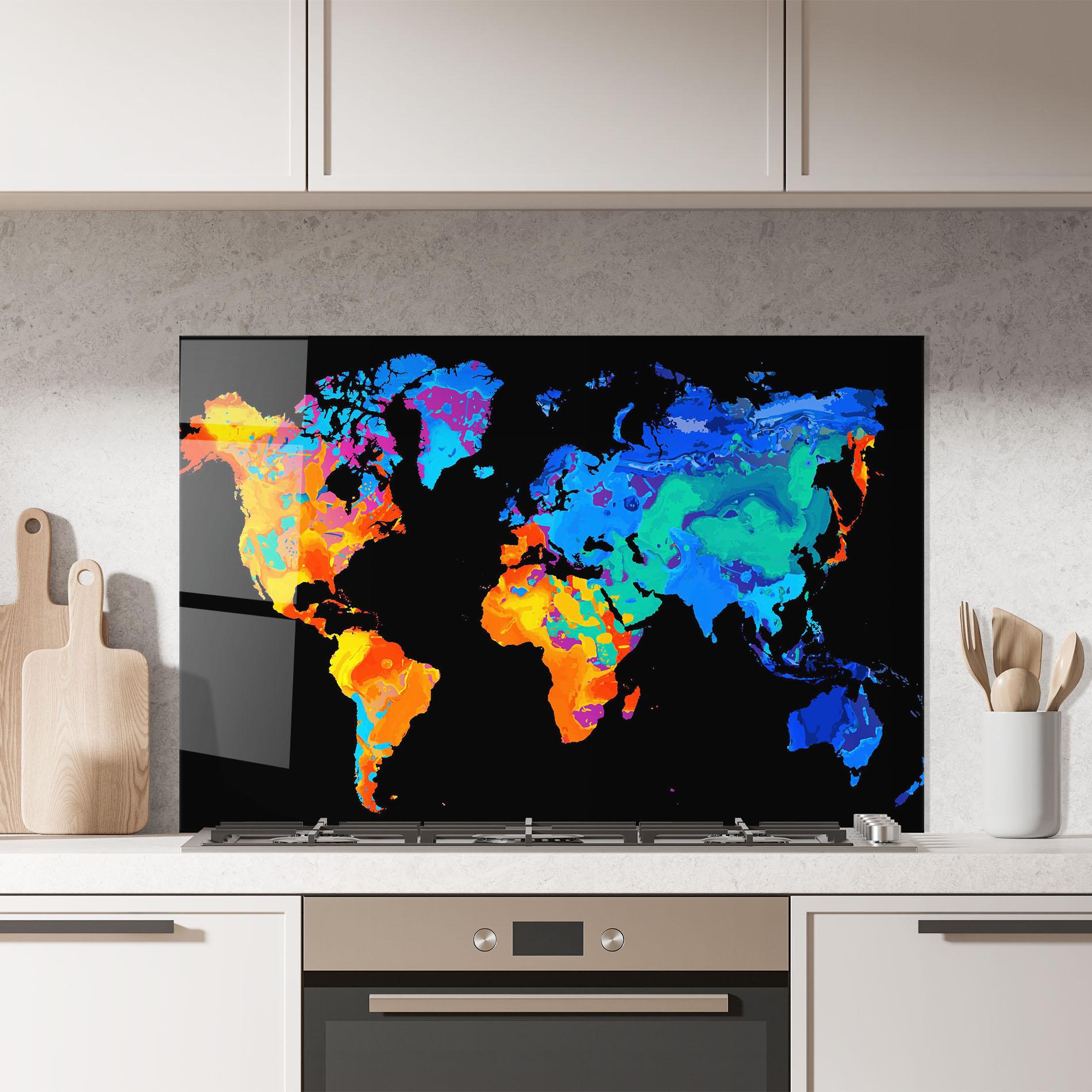 Panou Sticla Bucatarie Orange Blue World mockup 7