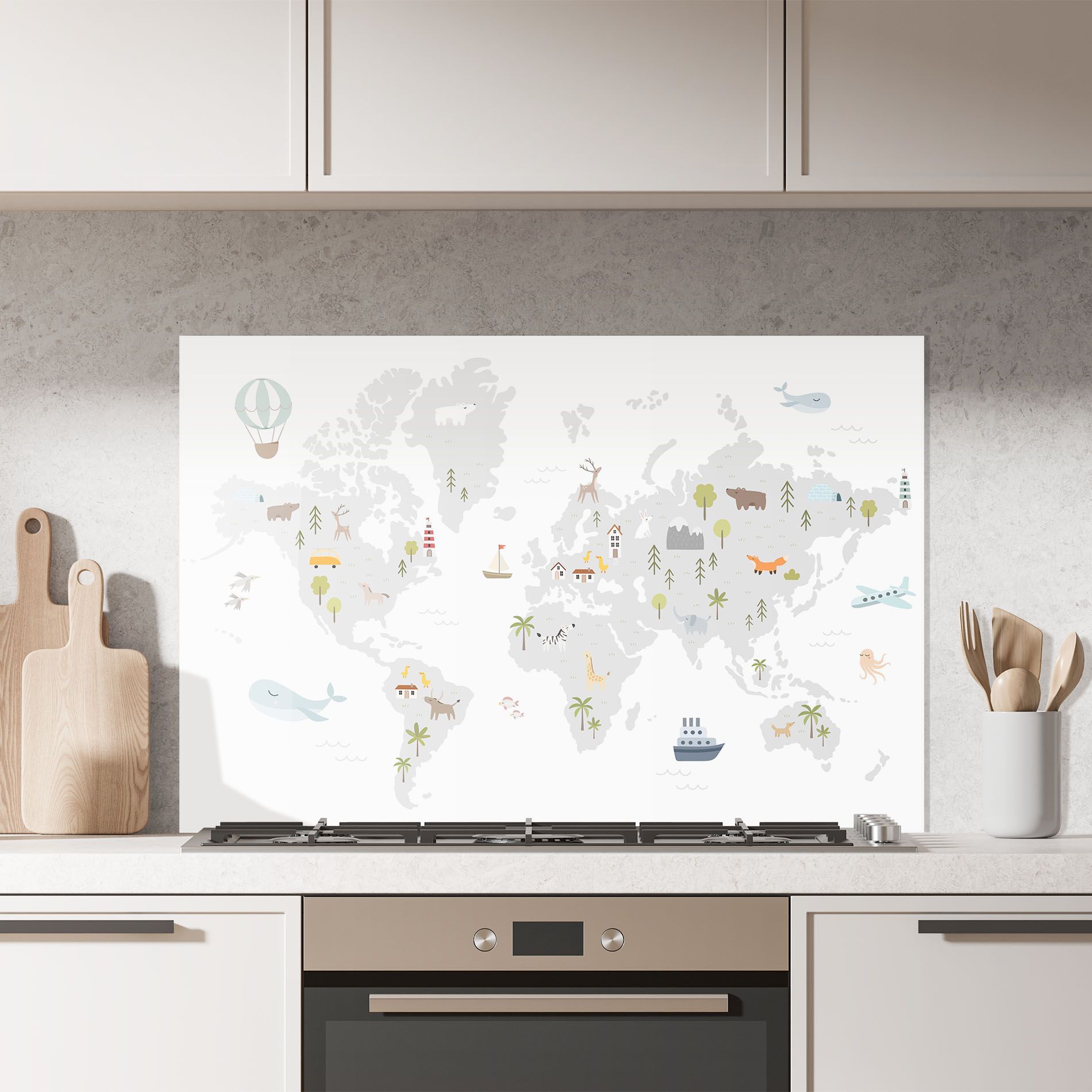 Pretty Grey Map mockup 7