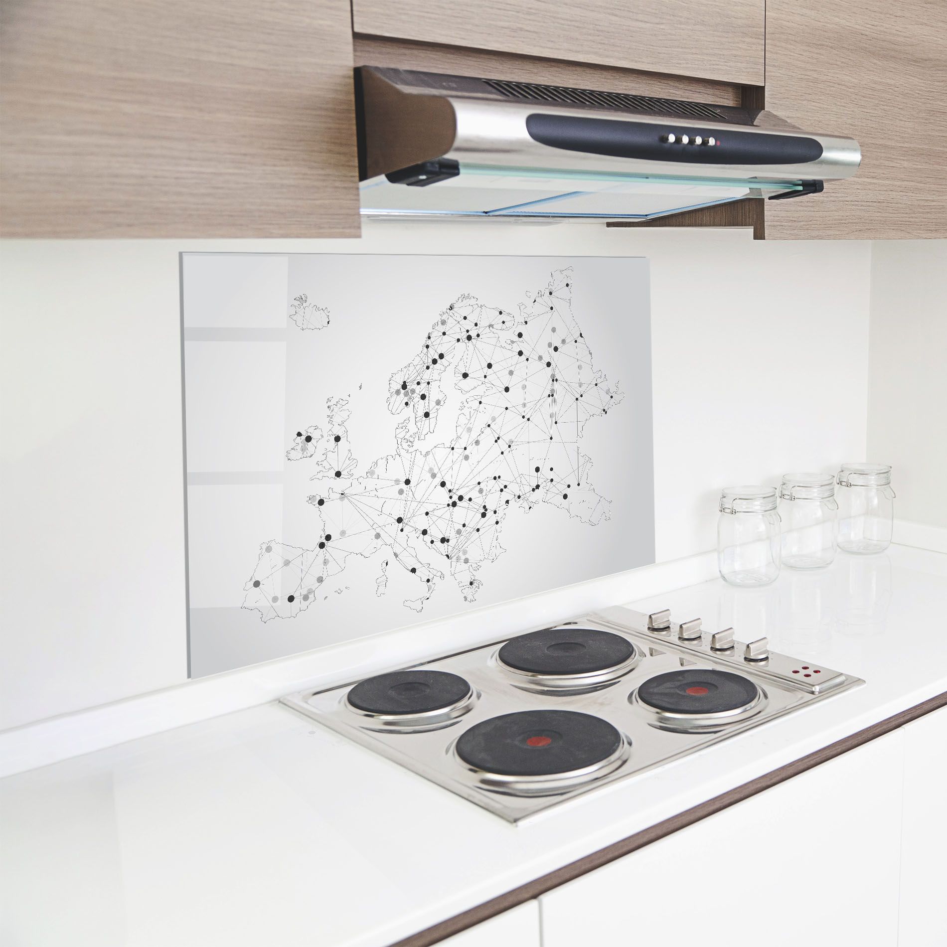 Europe Line Map mockup 8