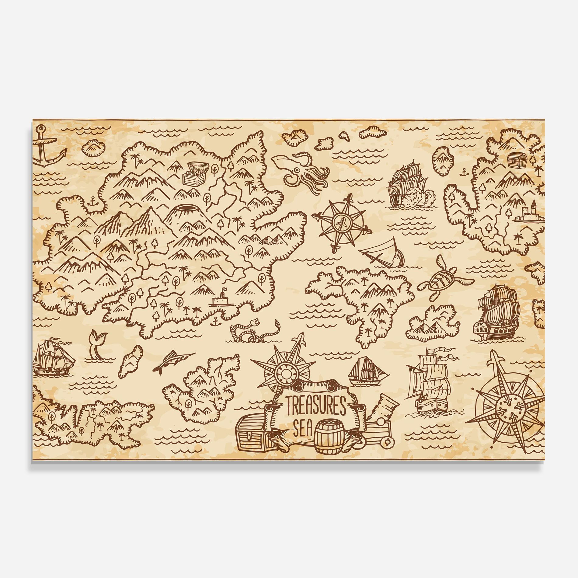 Cream Coffee Map mockup 0