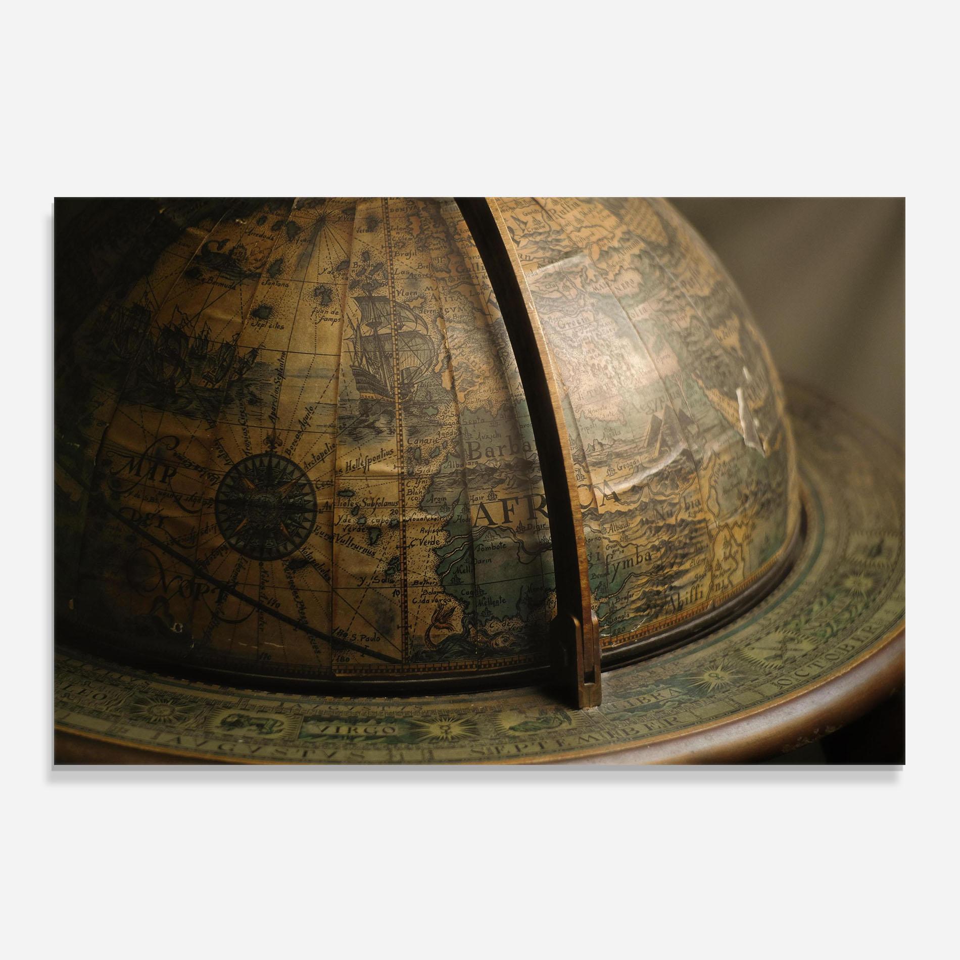 Panou Sticla Bucatarie Globe Map mockup 0