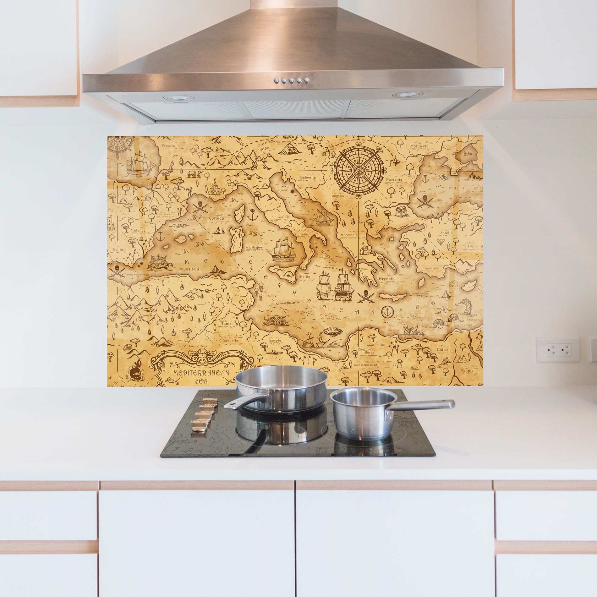 Cream Brown Map mockup 5