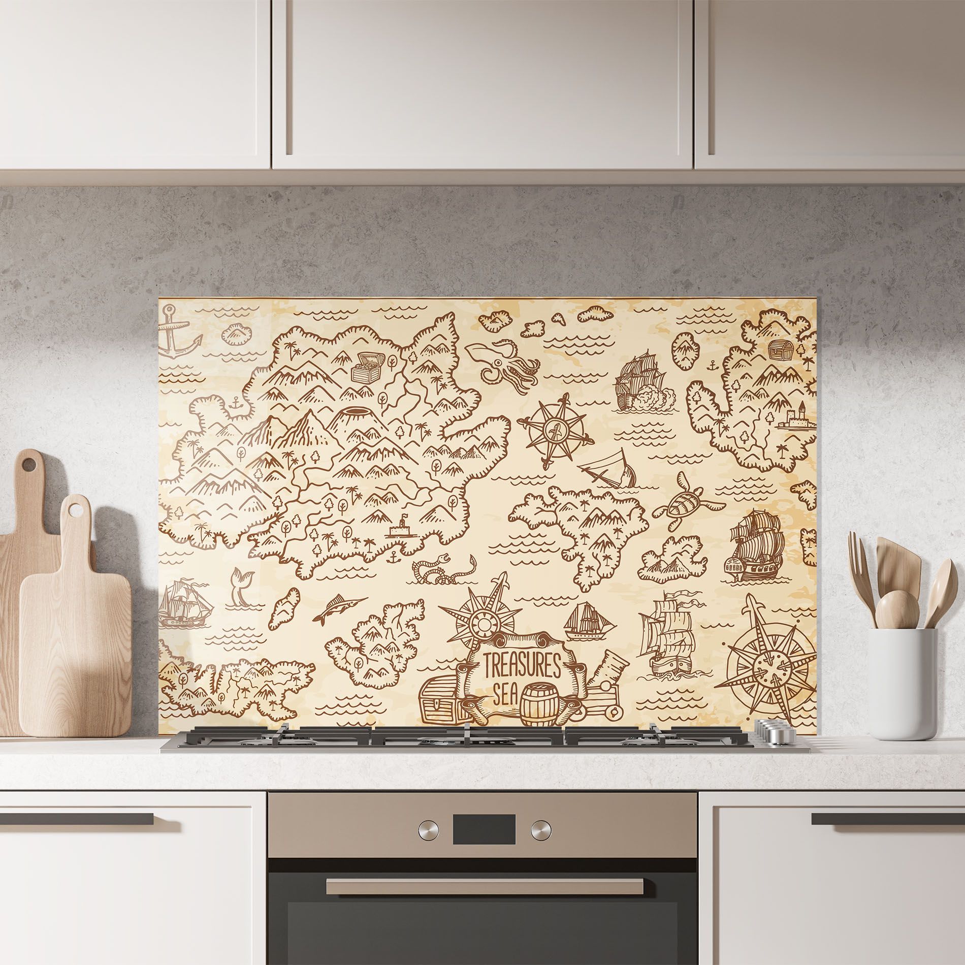 Cream Coffee Map mockup 7