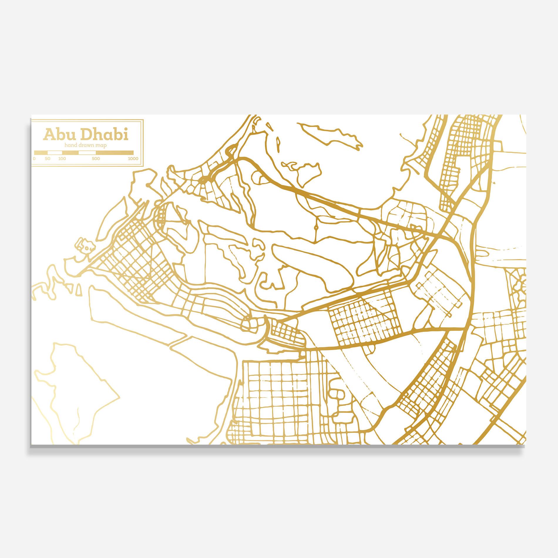 Panou Sticla Bucatarie Abu Dhabi Map mockup 0