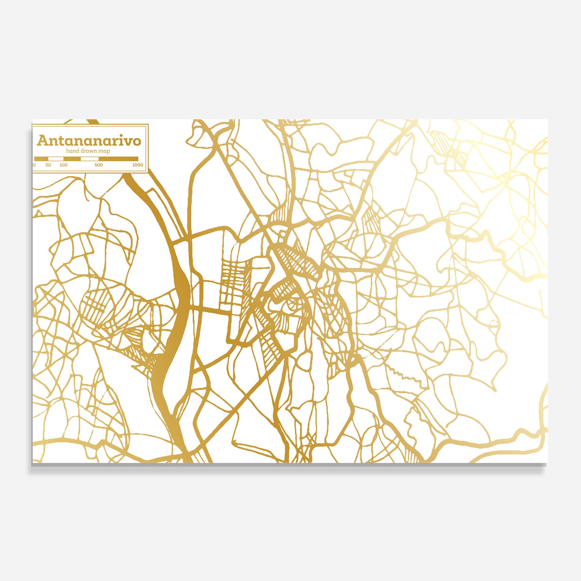 Panou Sticla Bucatarie Antananarivo Map mockup 0