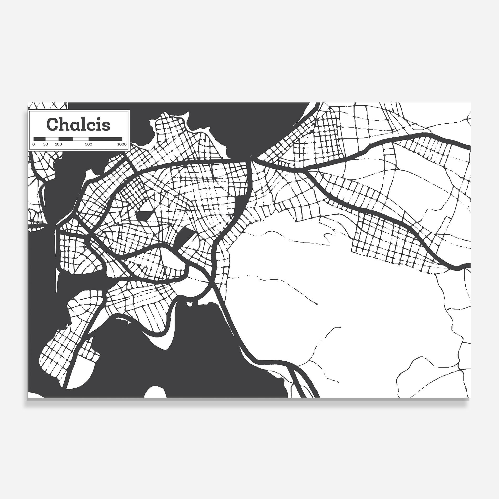 Panou Sticla Bucatarie Chalcis Map mockup 0