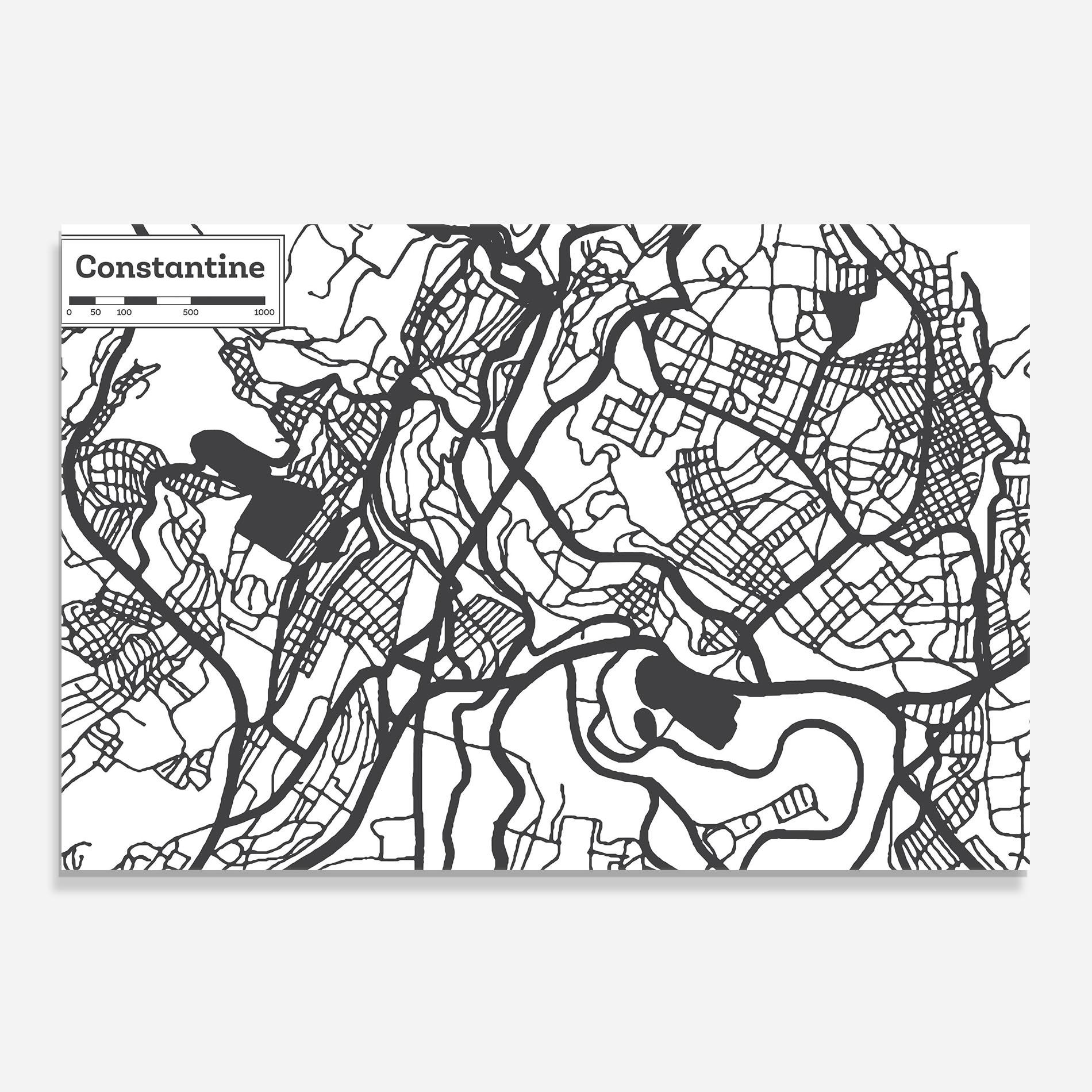 Panou Sticla Bucatarie Constantine Map mockup 0