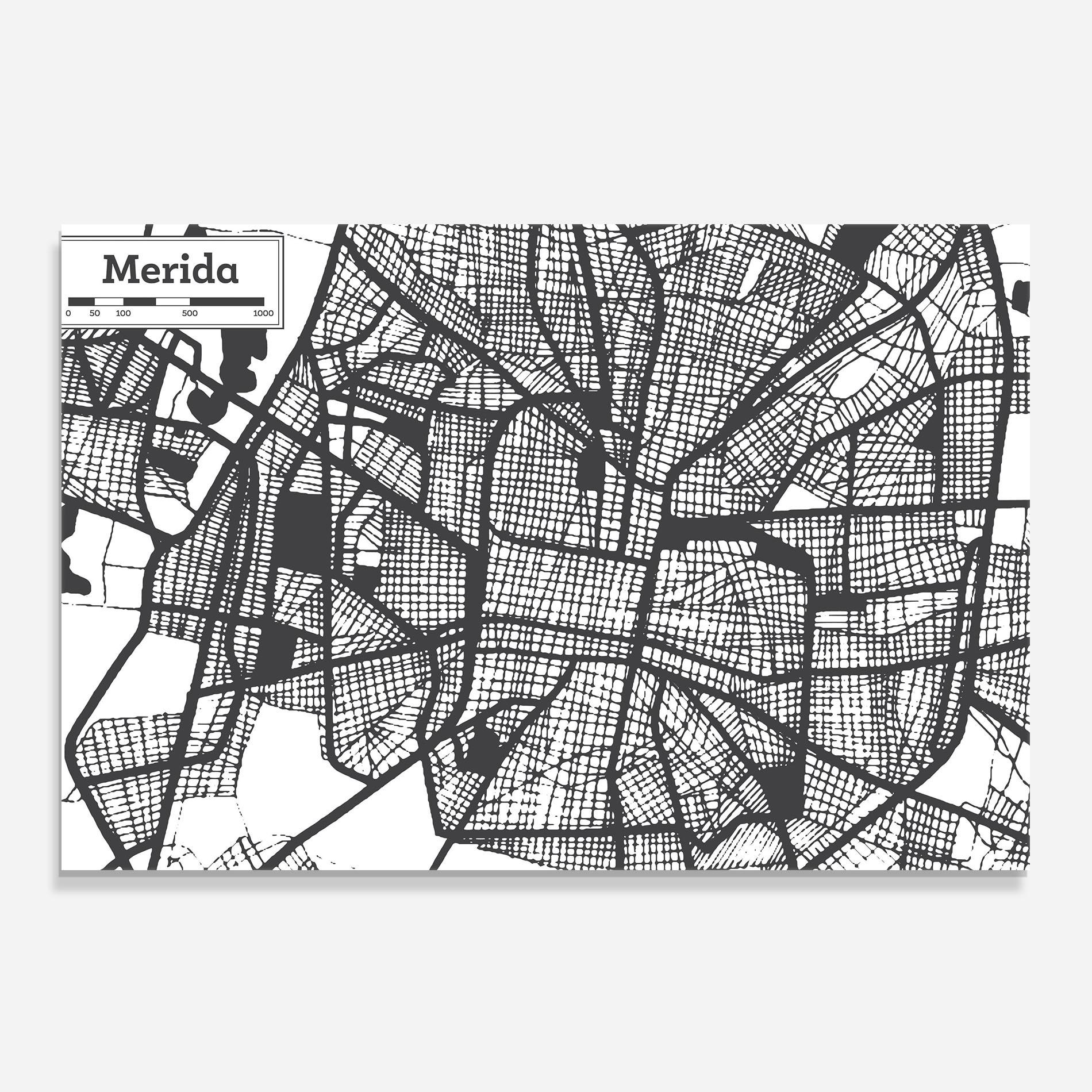 Panou Sticla Bucatarie Merida Map mockup 0