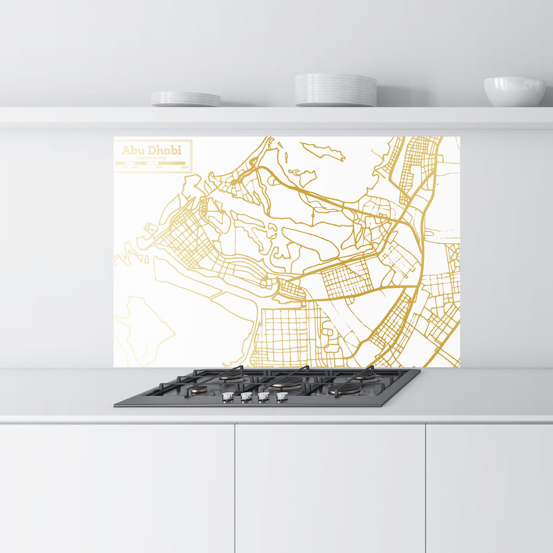 Panou Sticla Bucatarie Abu Dhabi Map mockup 9