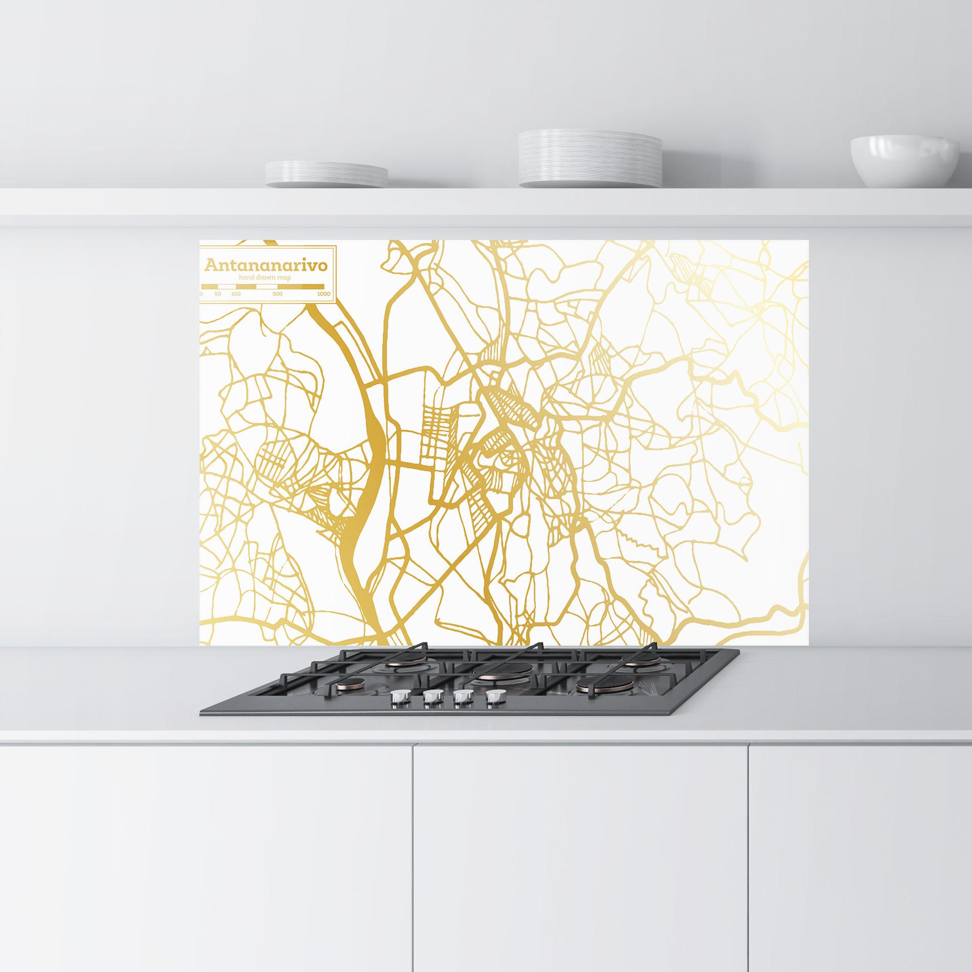 Panou Sticla Bucatarie Antananarivo Map mockup 9