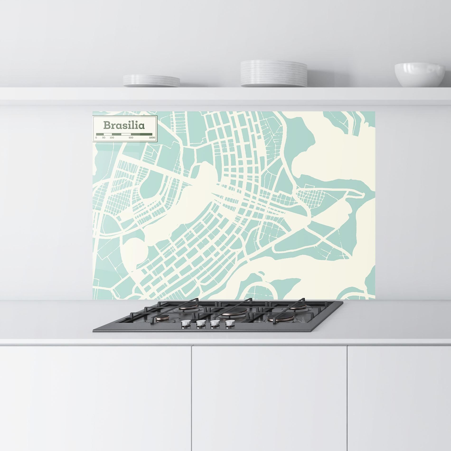 Panou Sticla Bucatarie Brasilia Map mockup 9