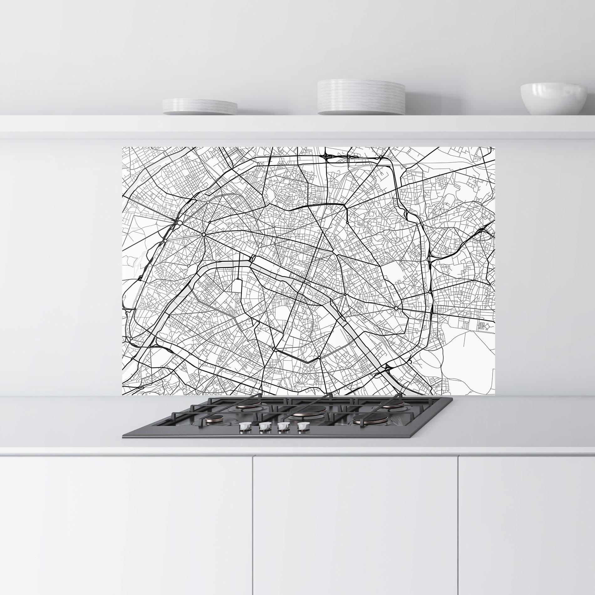 Panou Sticla Bucatarie City Black Line mockup 9