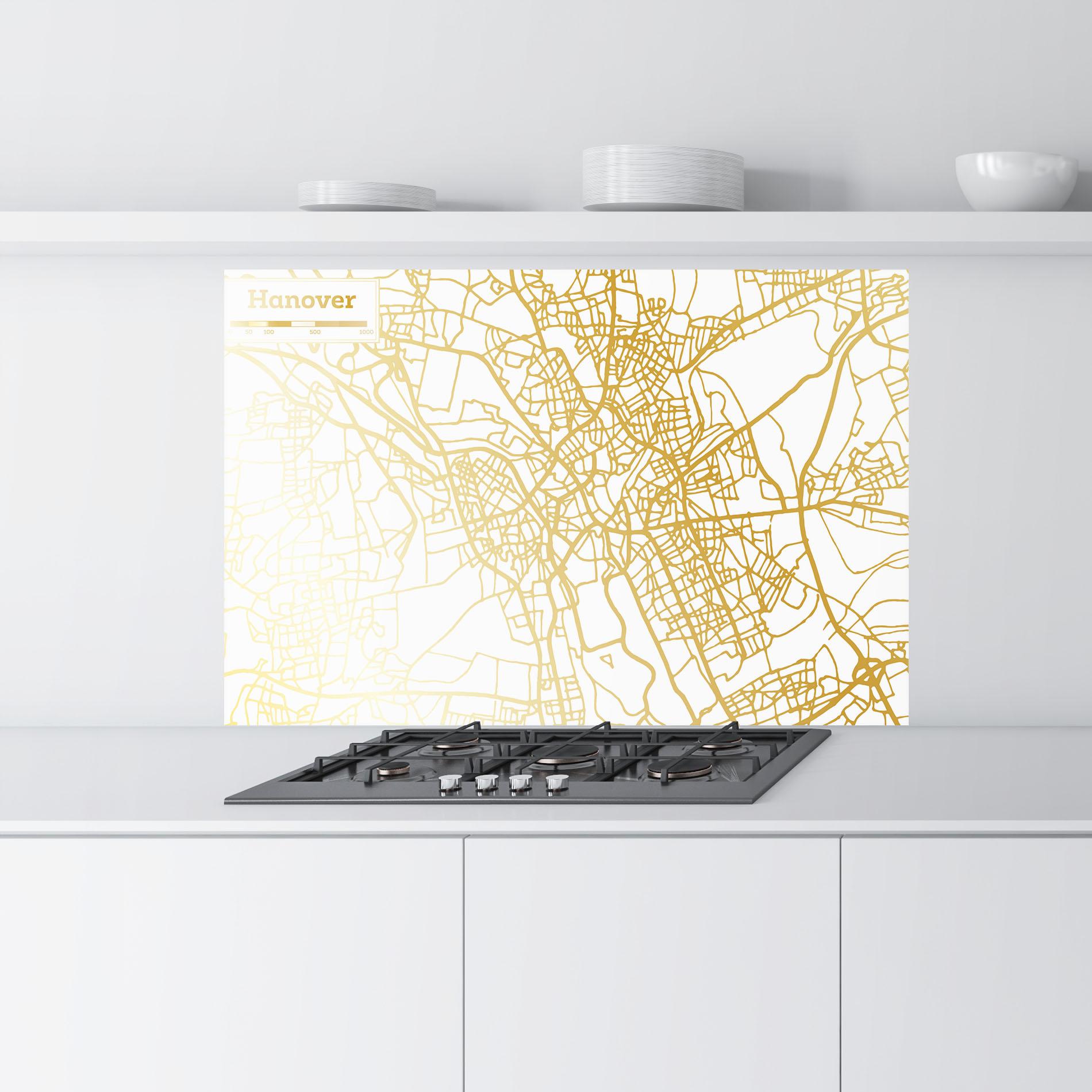 Panou Sticla Bucatarie Hanover Gold Map mockup 9