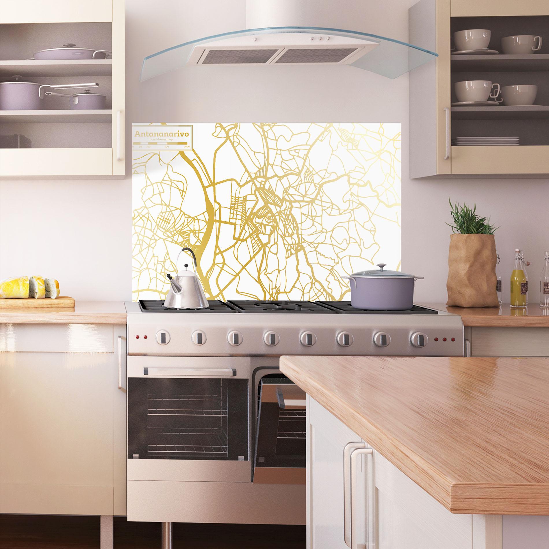 Panou Sticla Bucatarie Antananarivo Map mockup 1