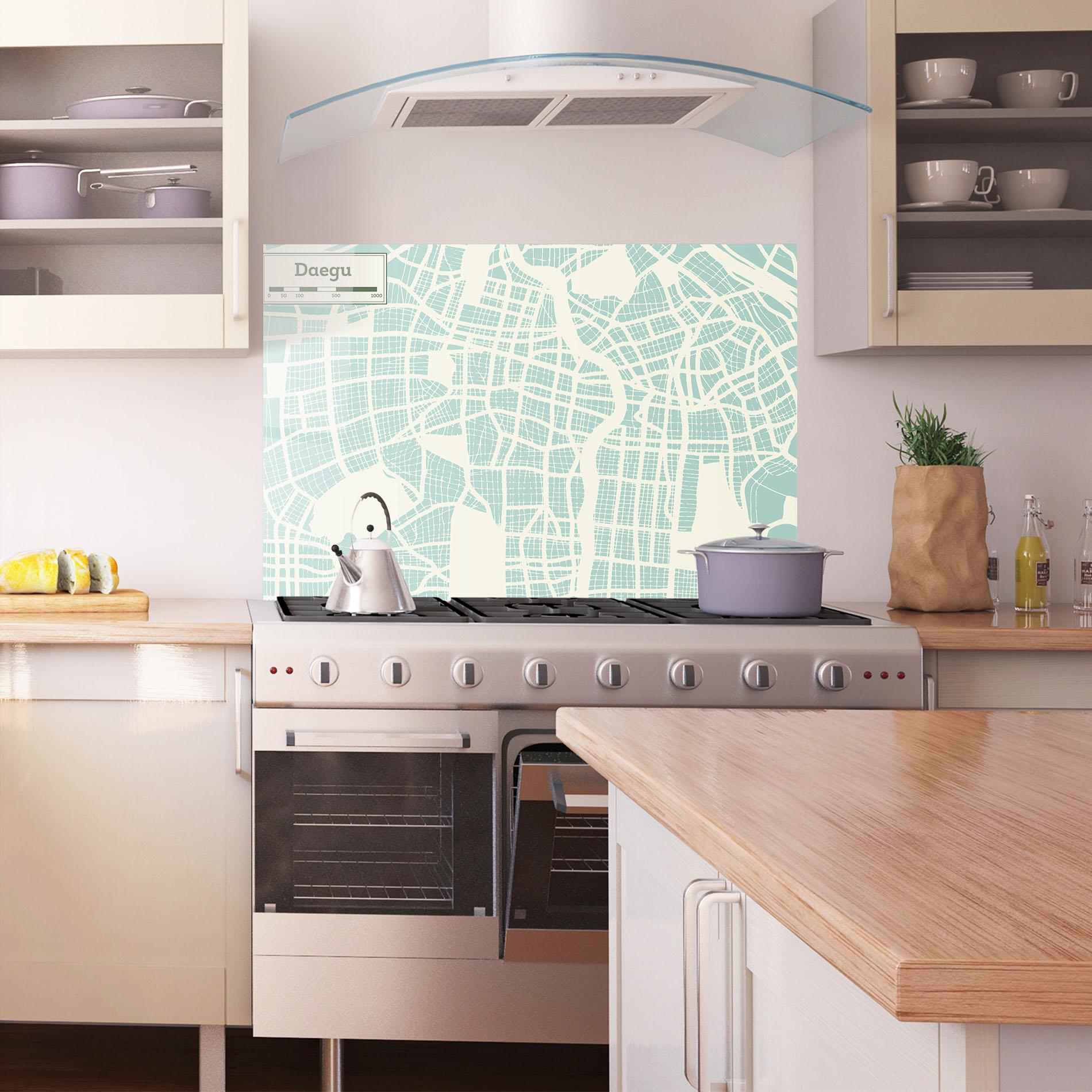 Panou Sticla Bucatarie Daegu Map mockup 1
