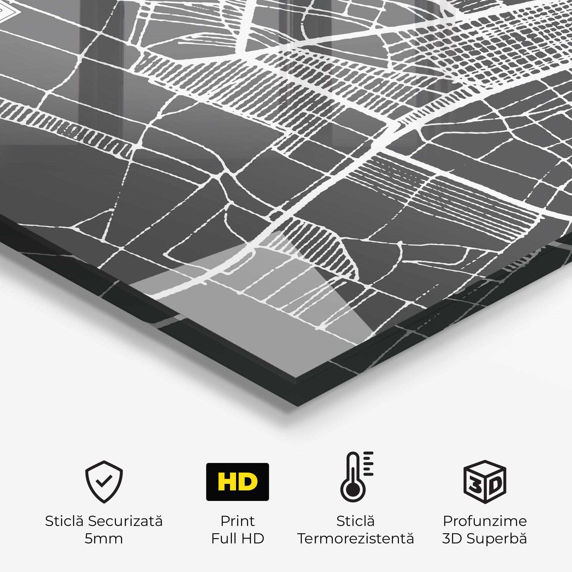 Panou Sticla Bucatarie Bangui Map mockup 2