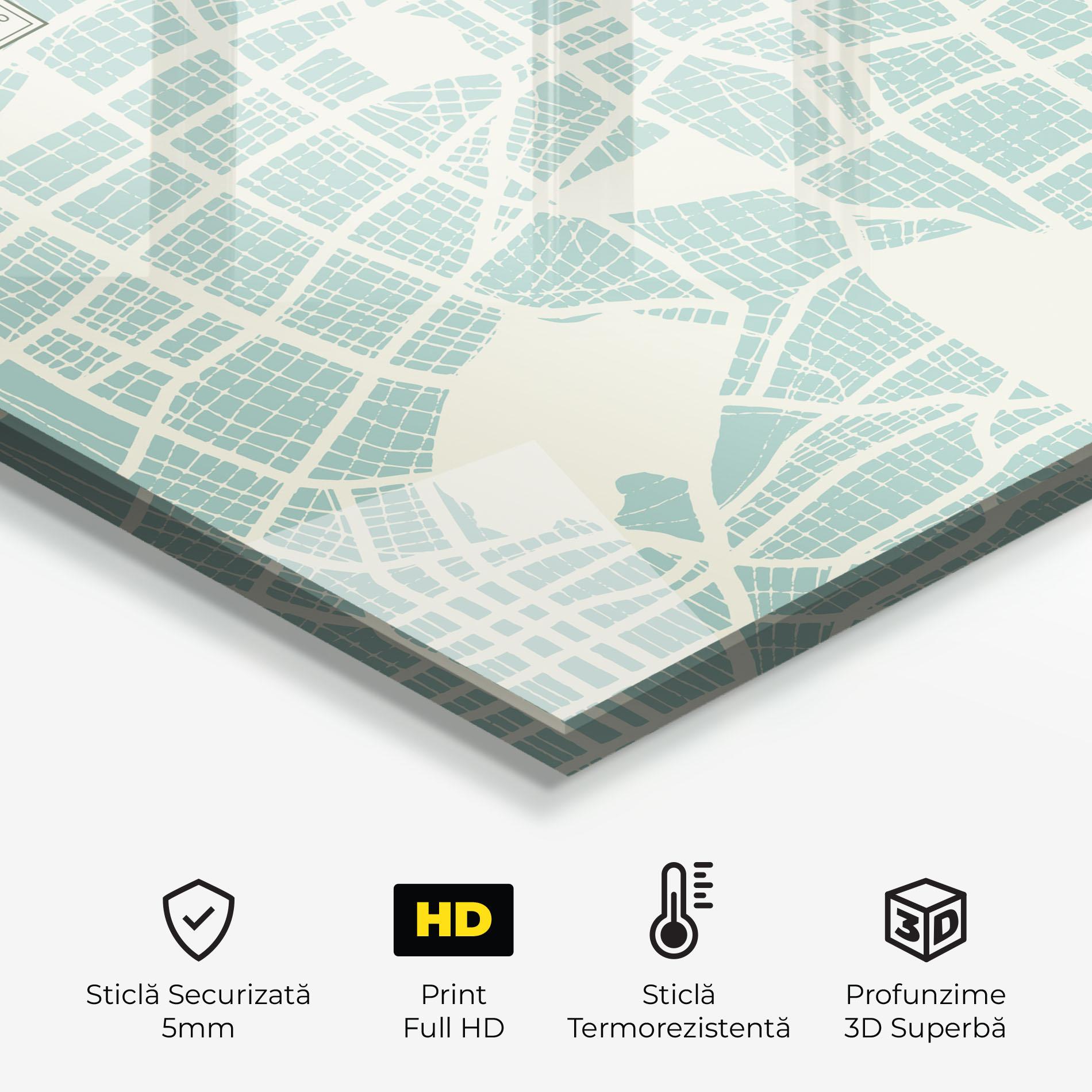Panou Sticla Bucatarie Daegu Map mockup 2