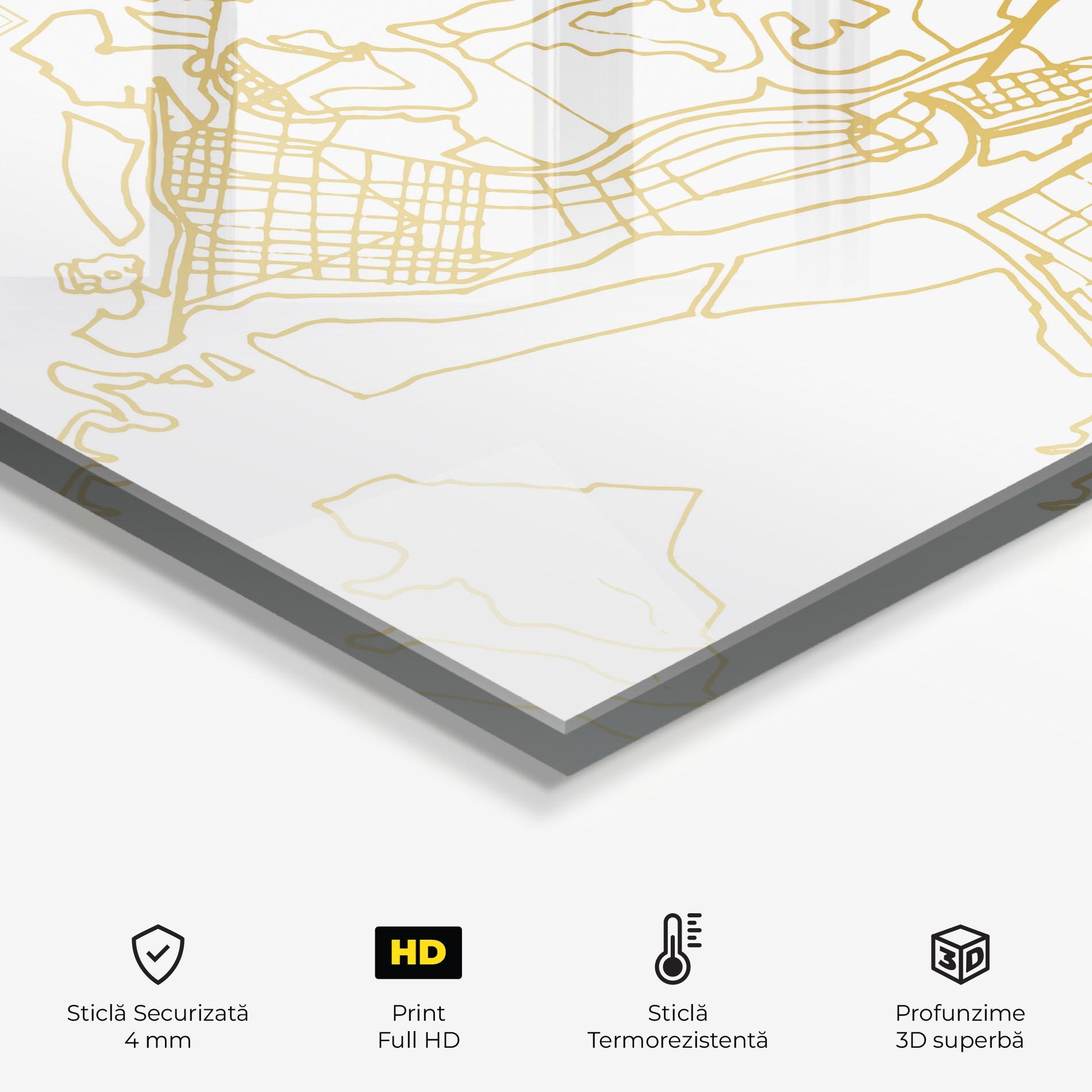 Panou Sticla Bucatarie Abu Dhabi Map mockup 2