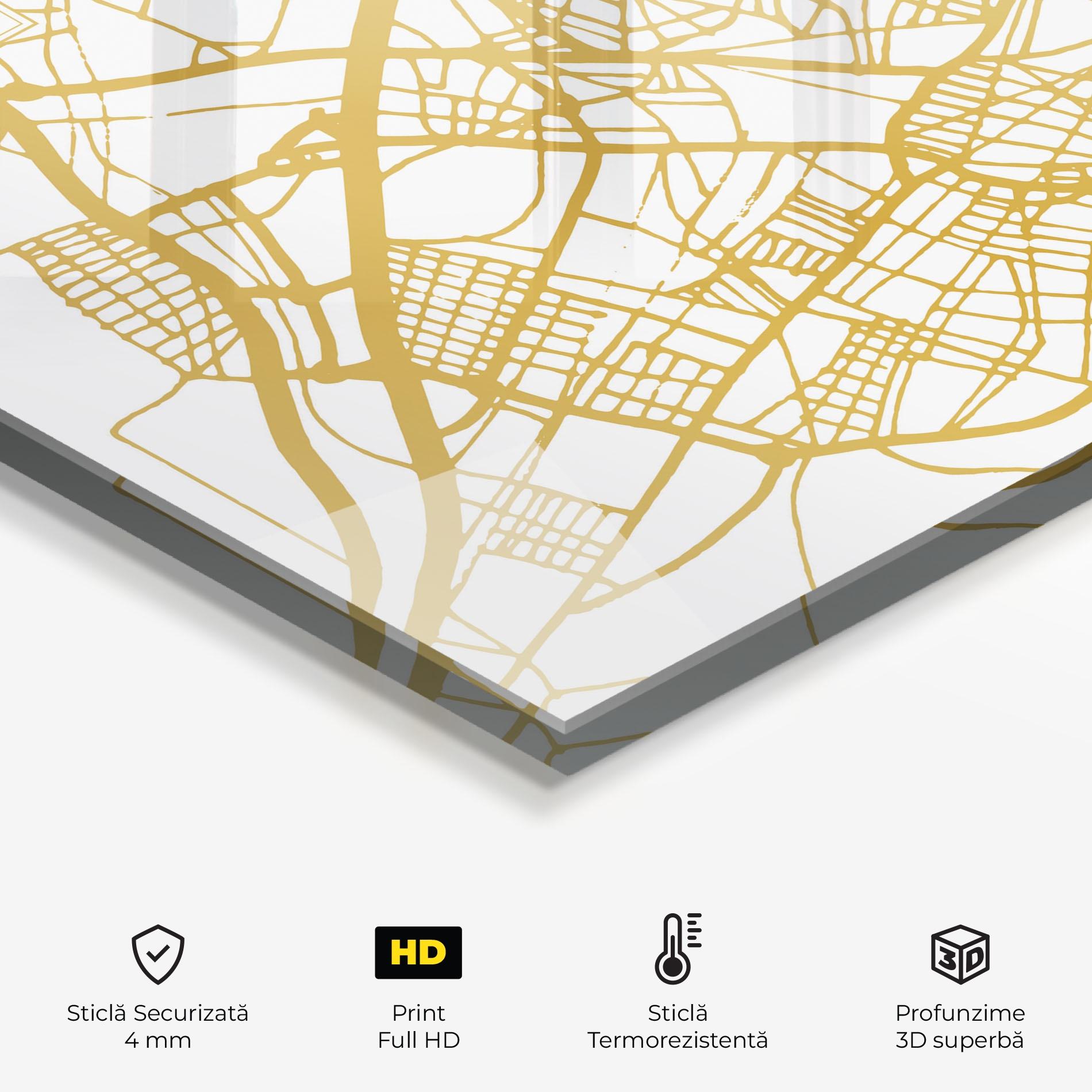 Panou Sticla Bucatarie Alcala De Henares Map mockup 2