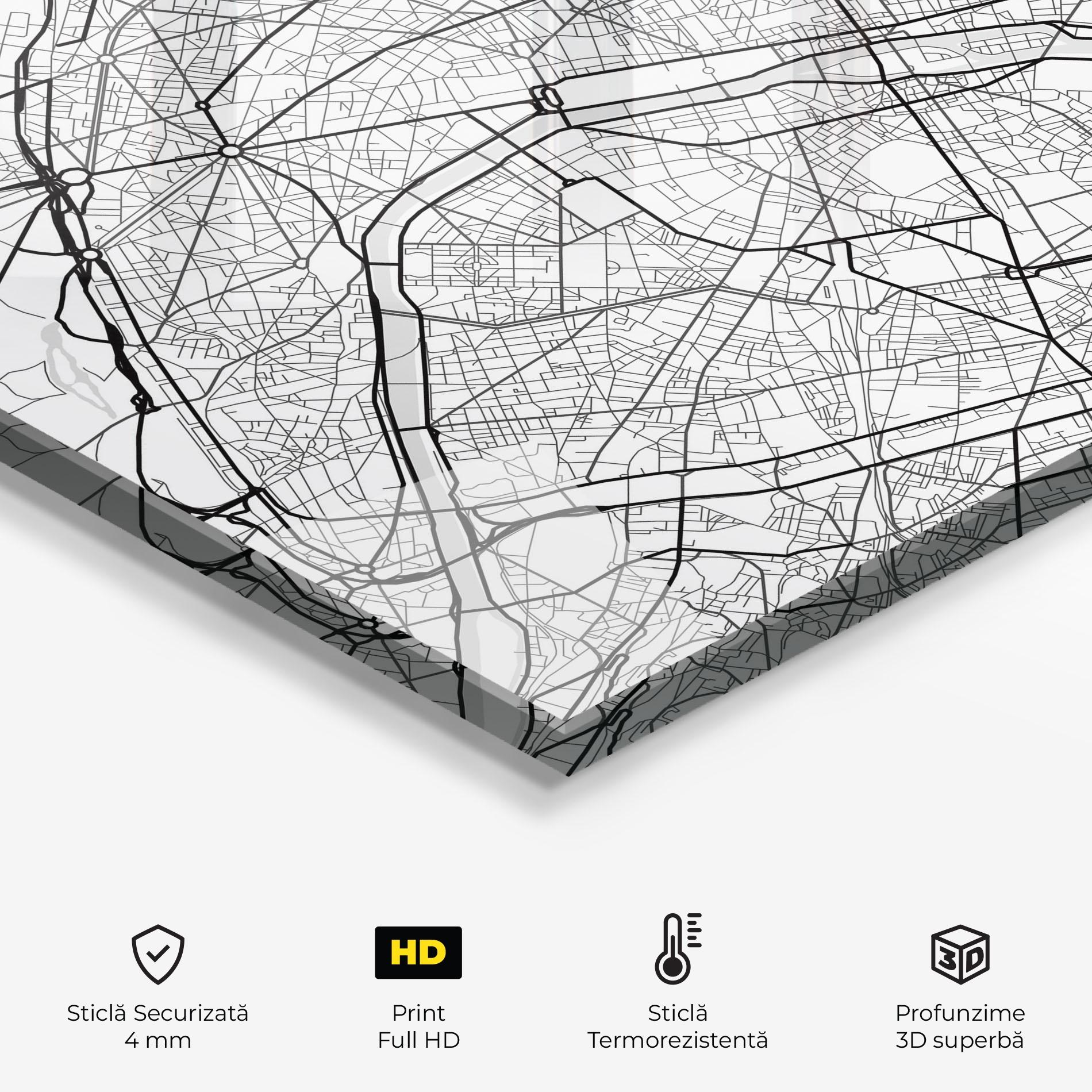 Panou Sticla Bucatarie City Black Line mockup 2