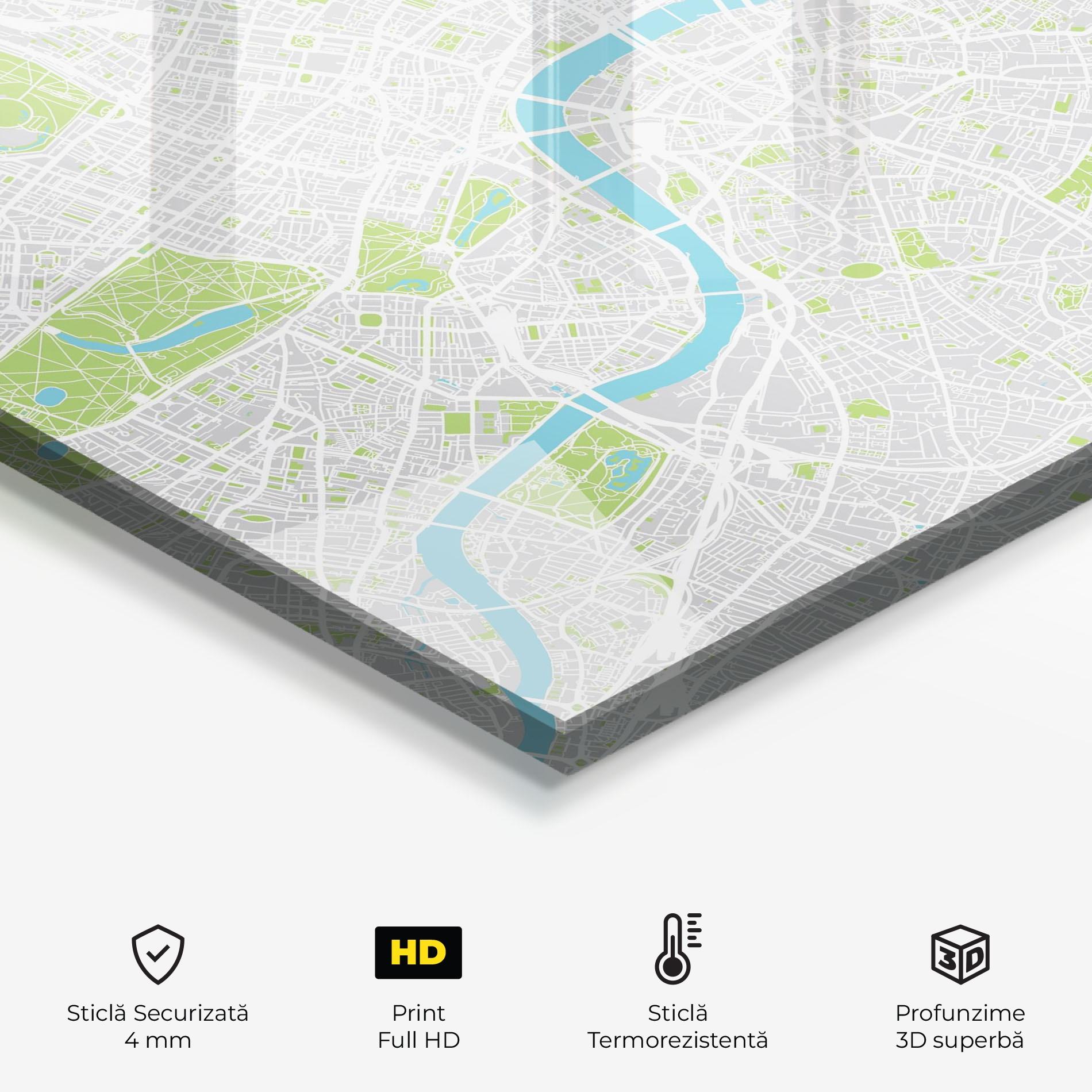 Panou Sticla Bucatarie City Color Map mockup 2