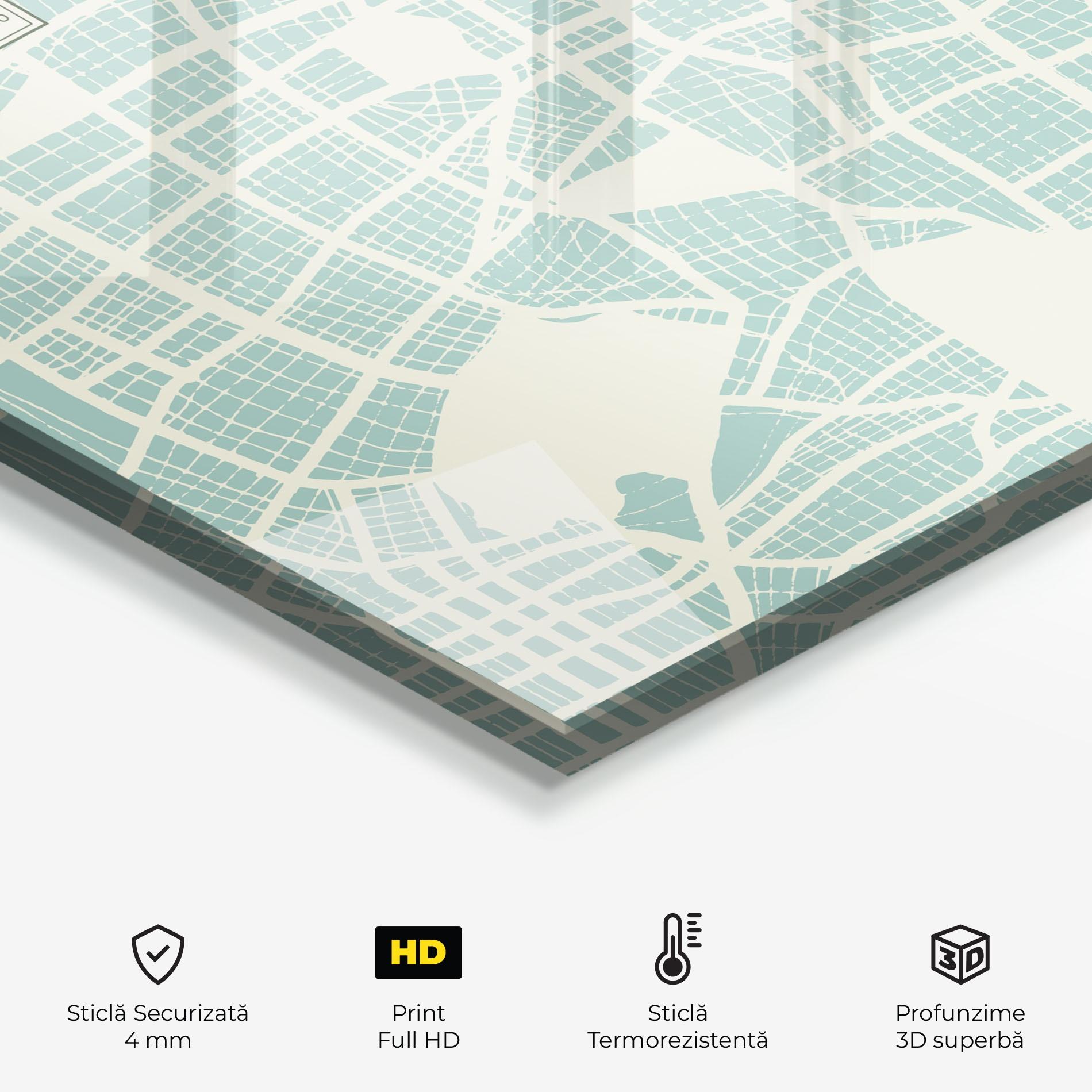 Panou Sticla Bucatarie Daegu Map mockup 2