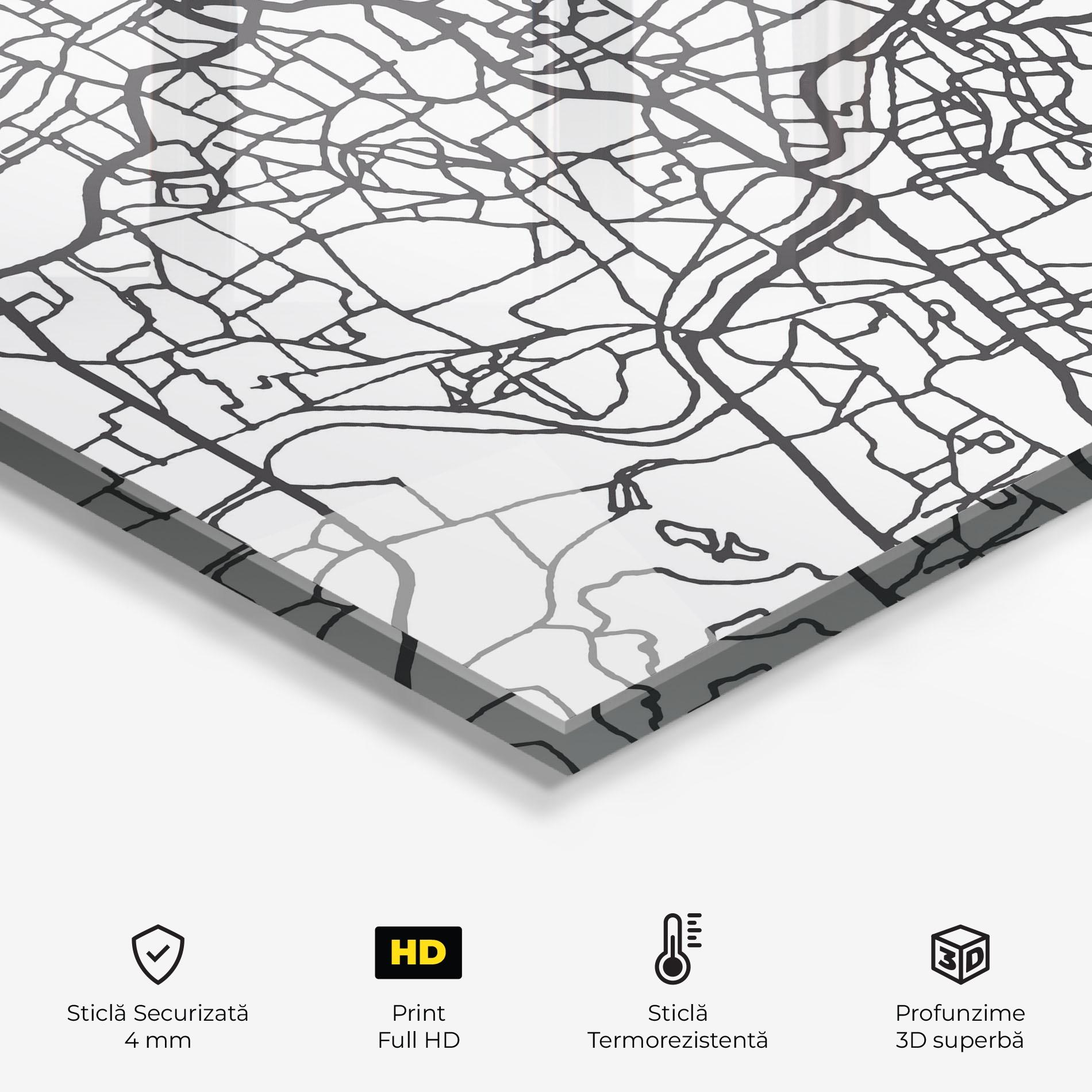 Panou Sticla Bucatarie Hyderabad Map mockup 2