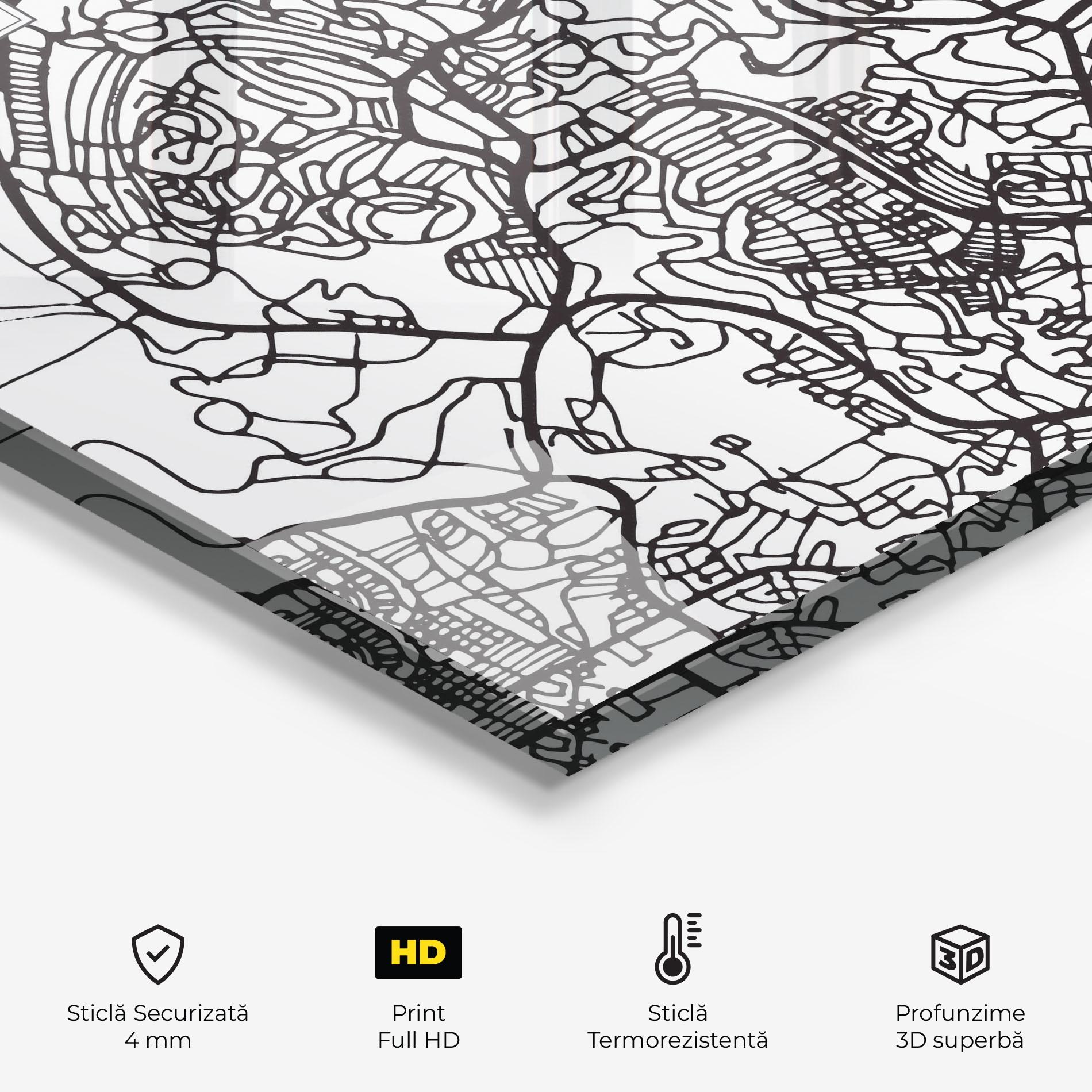 Panou Sticla Bucatarie Kuala Lumpur Map mockup 2