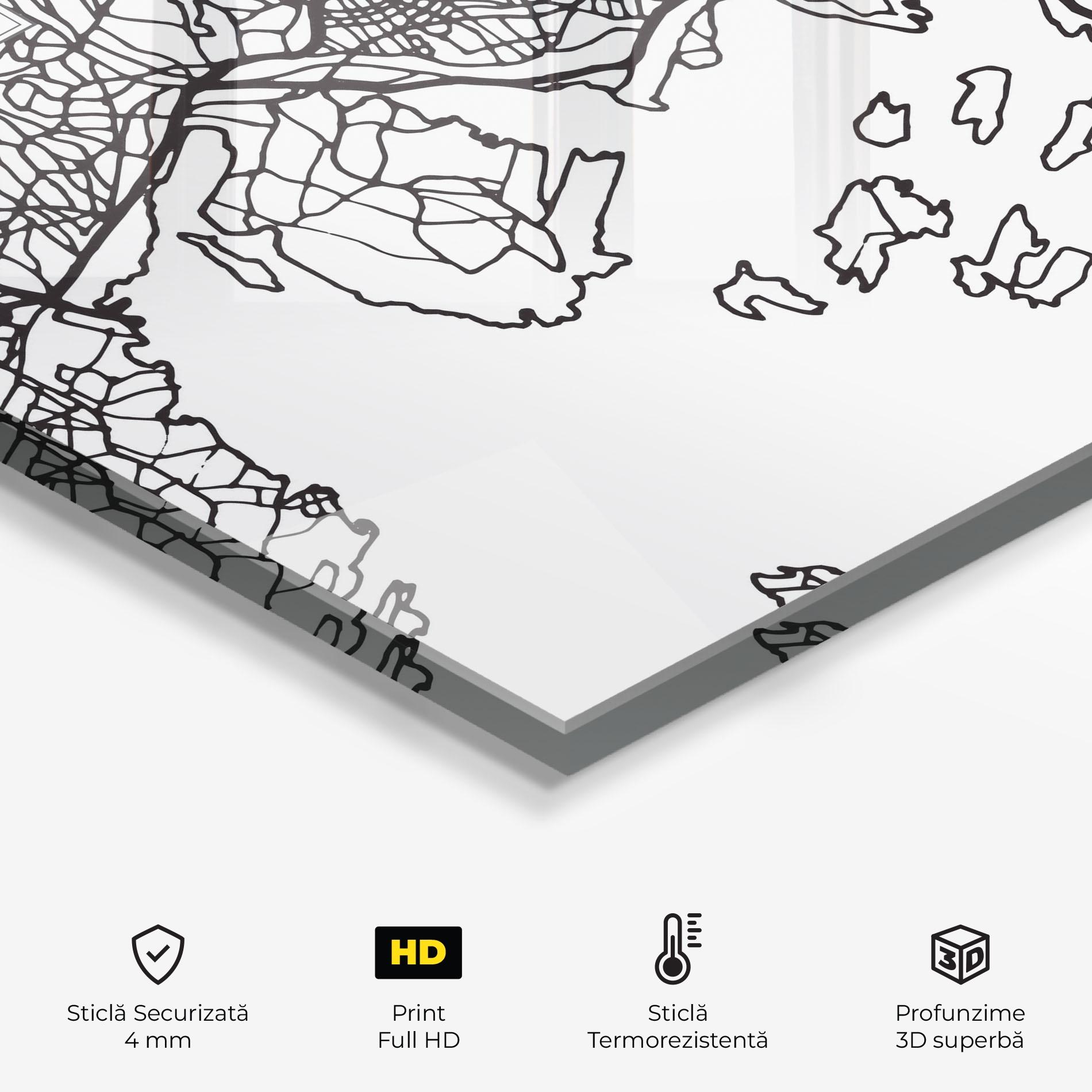 Panou Sticla Bucatarie Oslo Map mockup 2