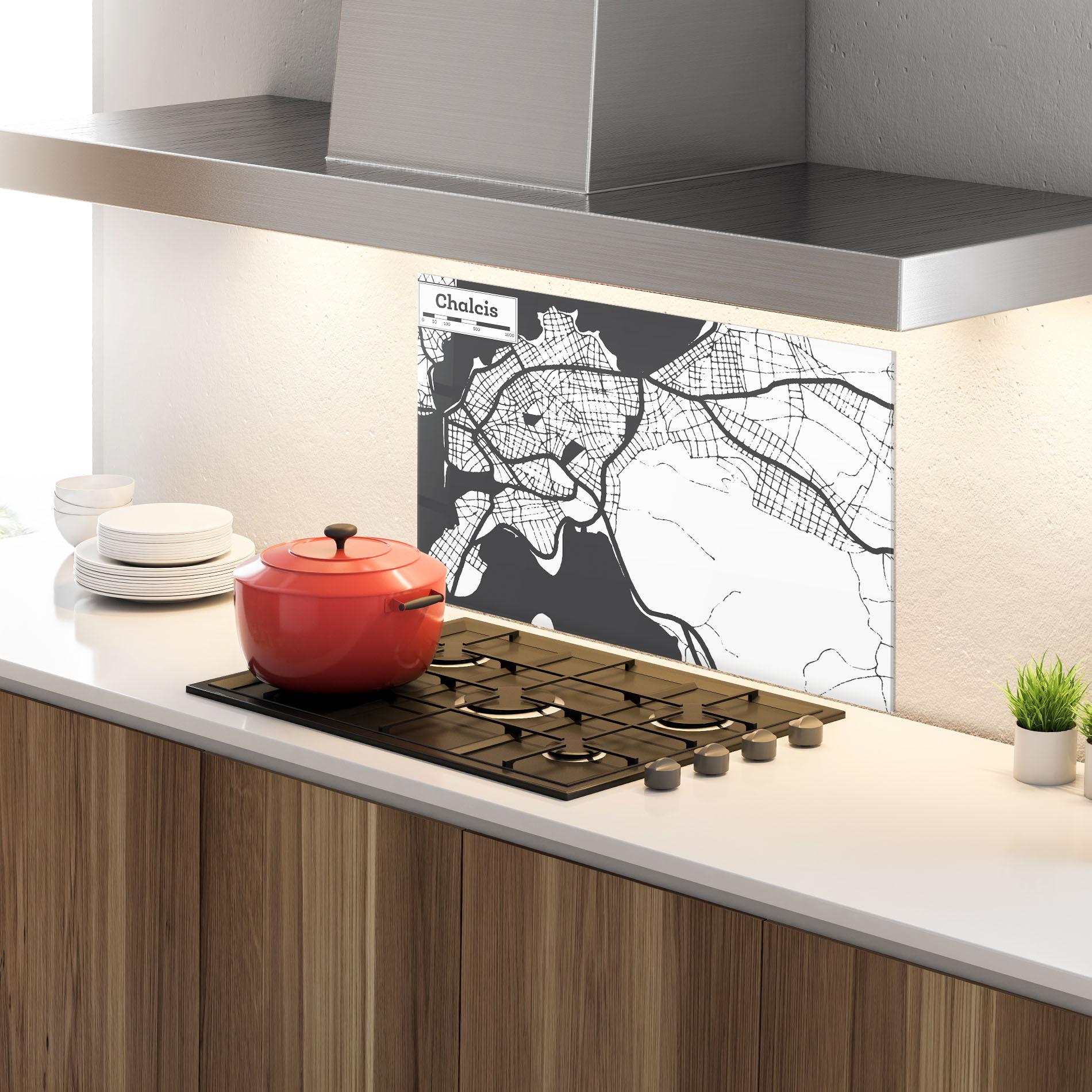 Panou Sticla Bucatarie Chalcis Map mockup 4
