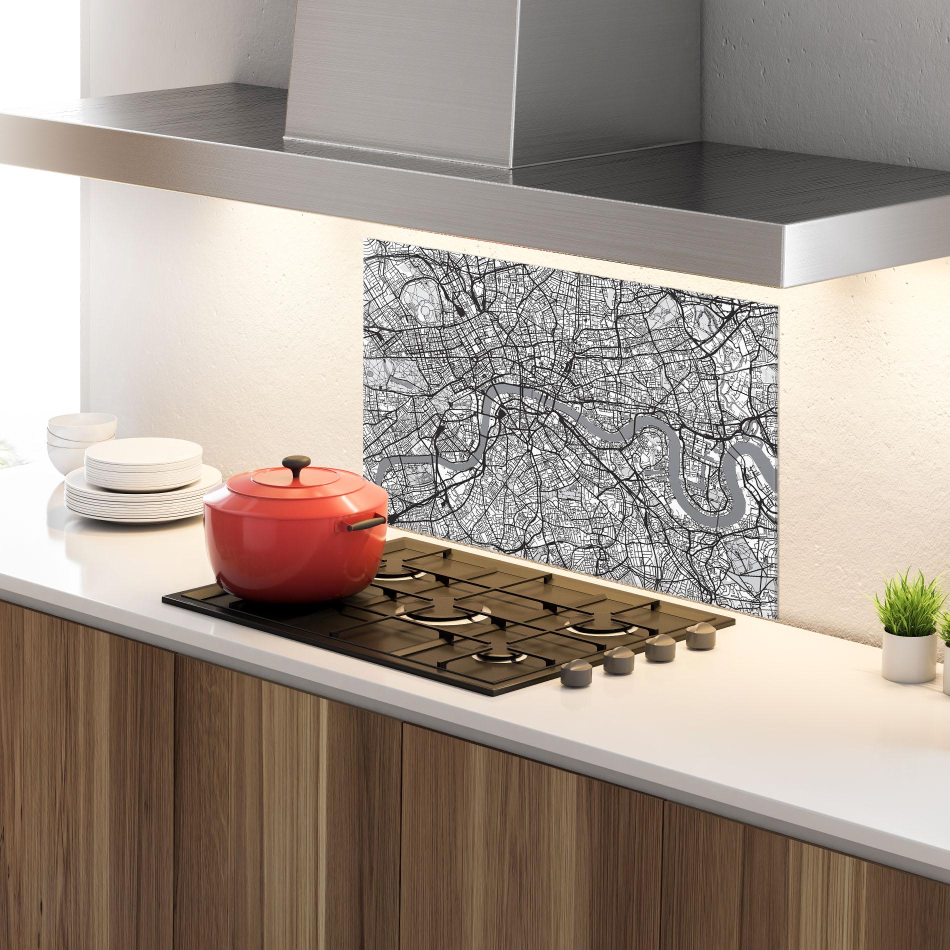 Panou Sticla Bucatarie City Map mockup 4