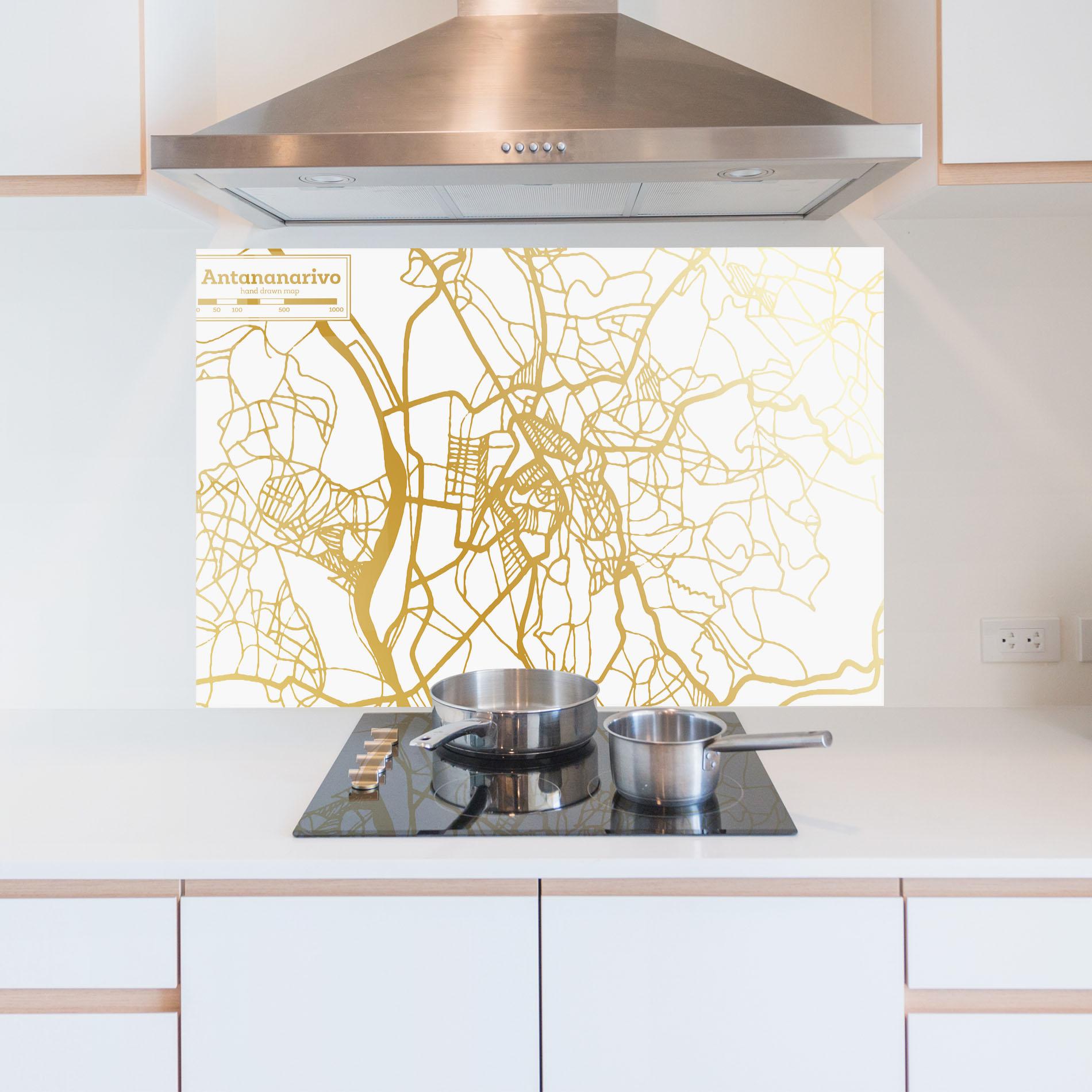 Panou Sticla Bucatarie Antananarivo Map mockup 5