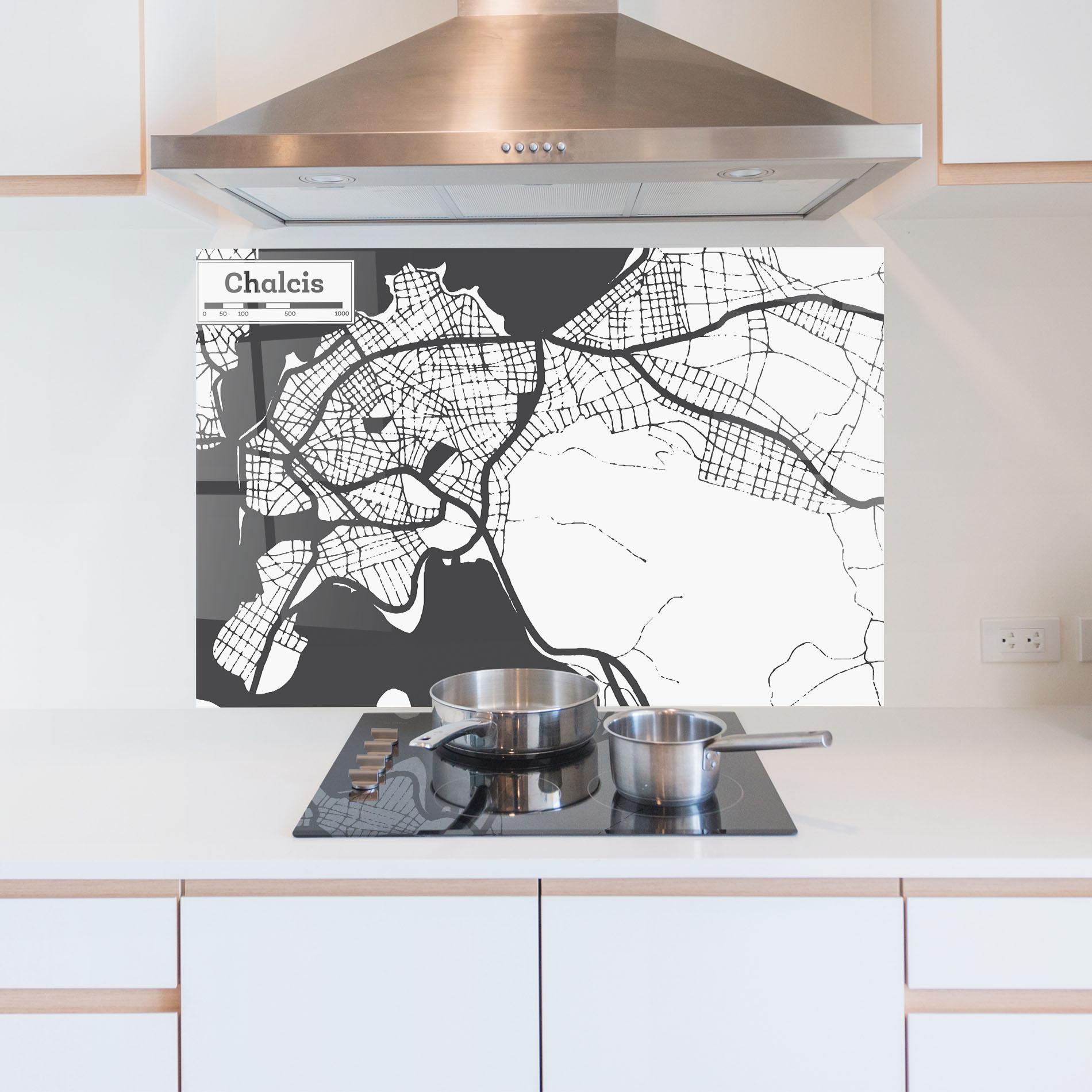 Panou Sticla Bucatarie Chalcis Map mockup 5