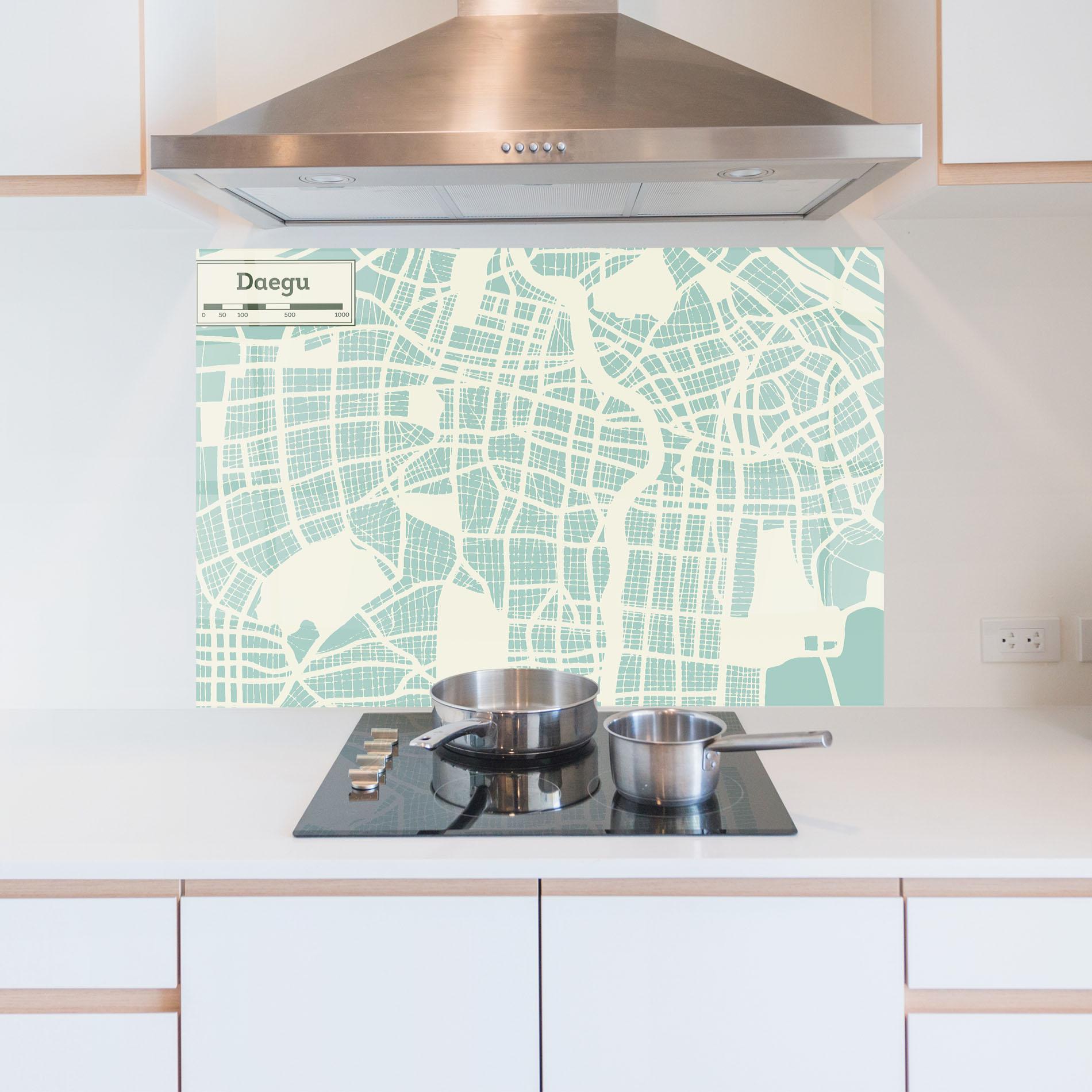 Panou Sticla Bucatarie Daegu Map mockup 5