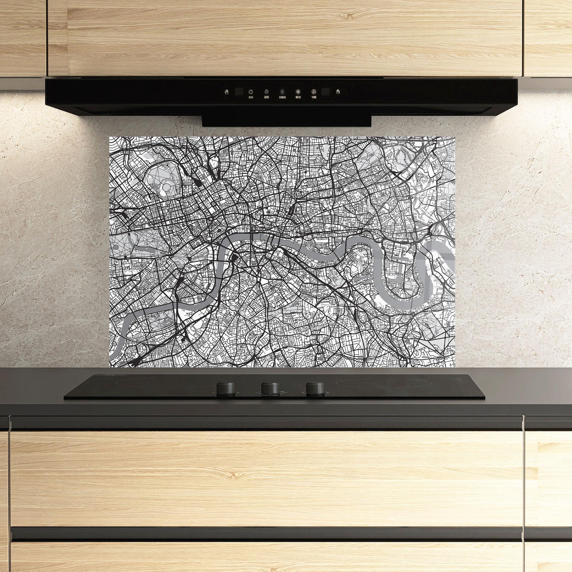 Panou Sticla Bucatarie City Map mockup 3